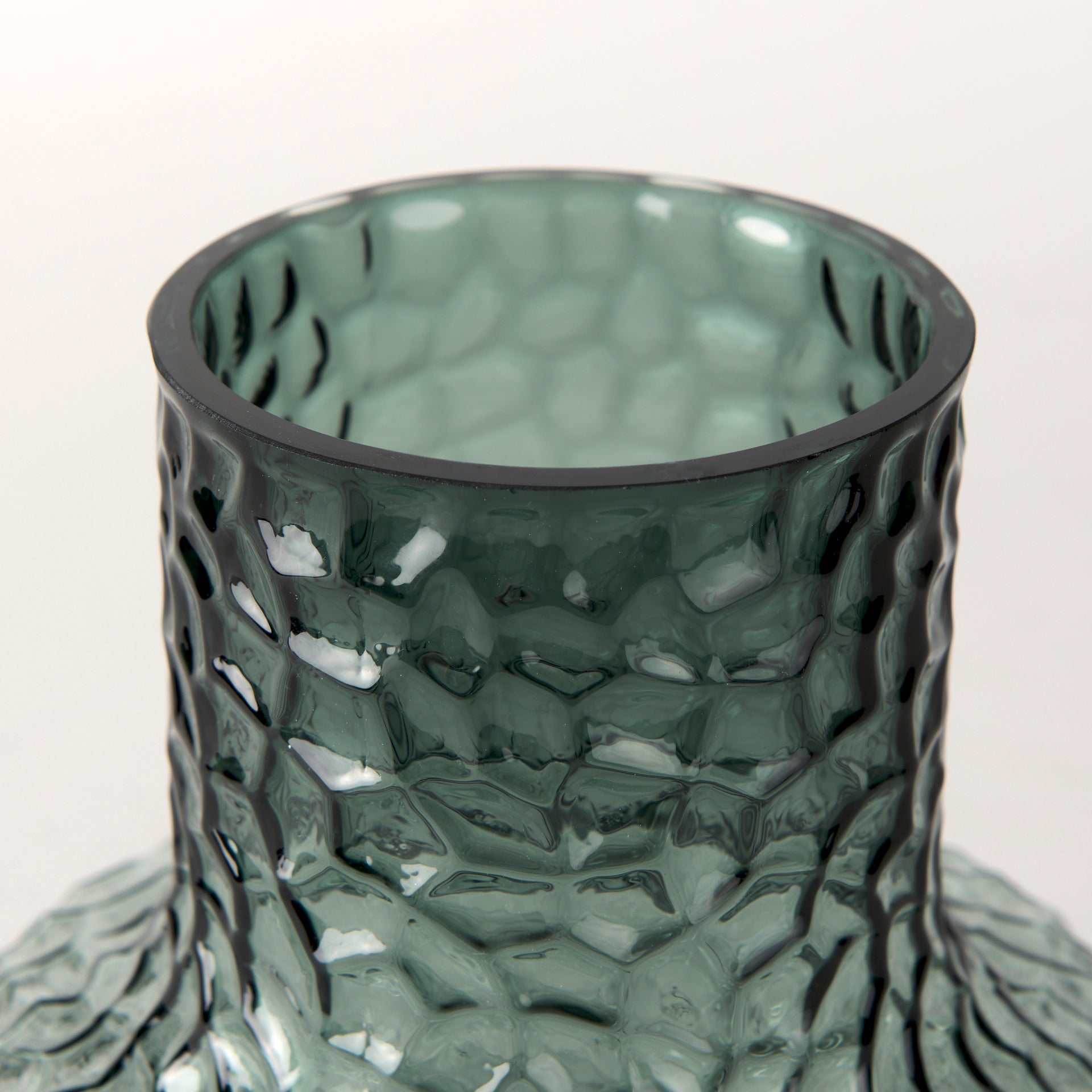 Jolene Short Green Glass Vase - Central Designs