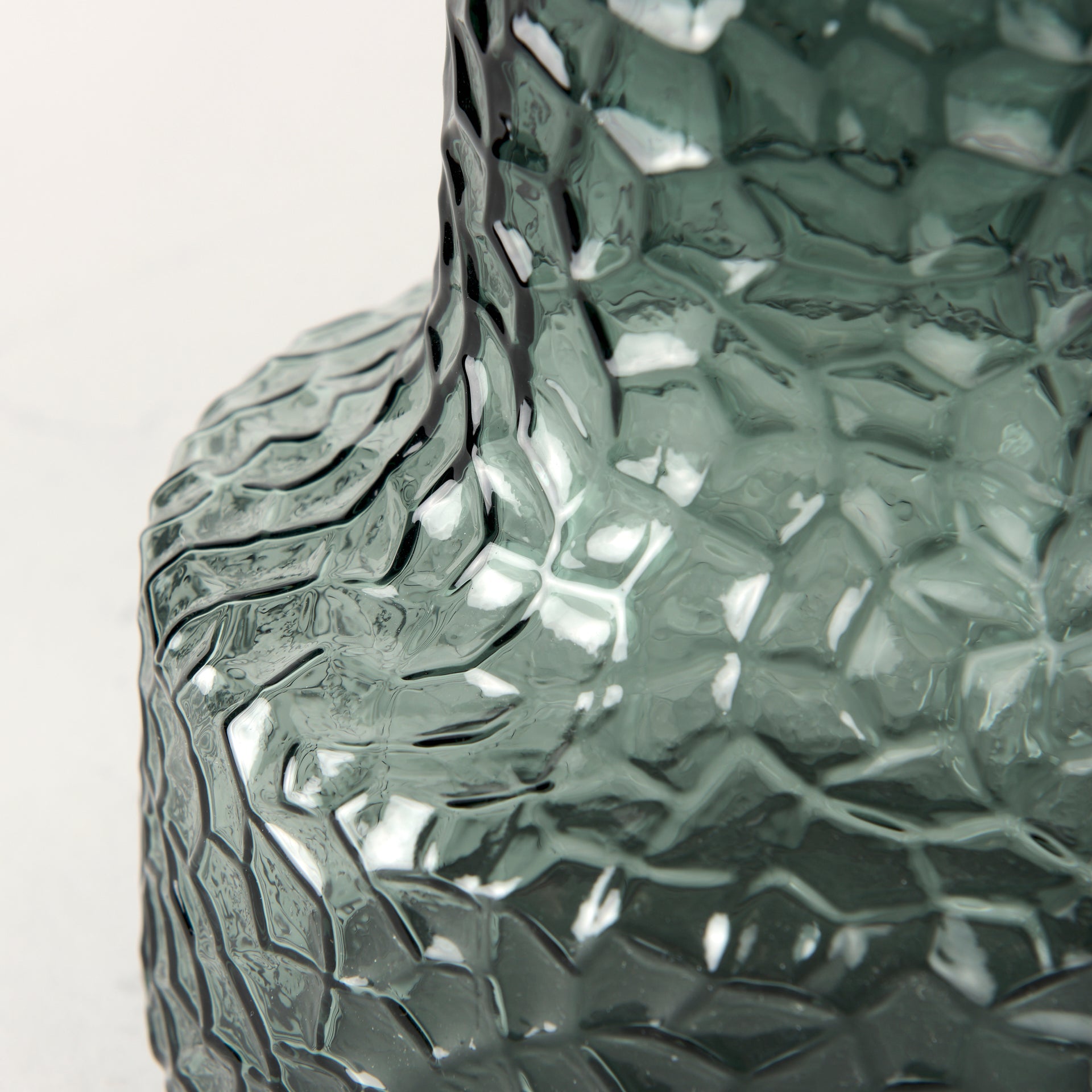 Jolene Short Green Glass Vase - Central Designs