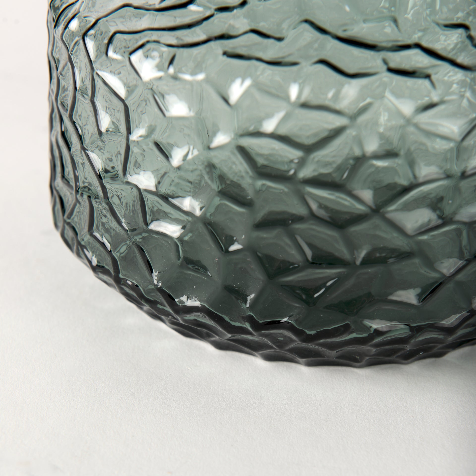 Jolene Short Green Glass Vase - Central Designs