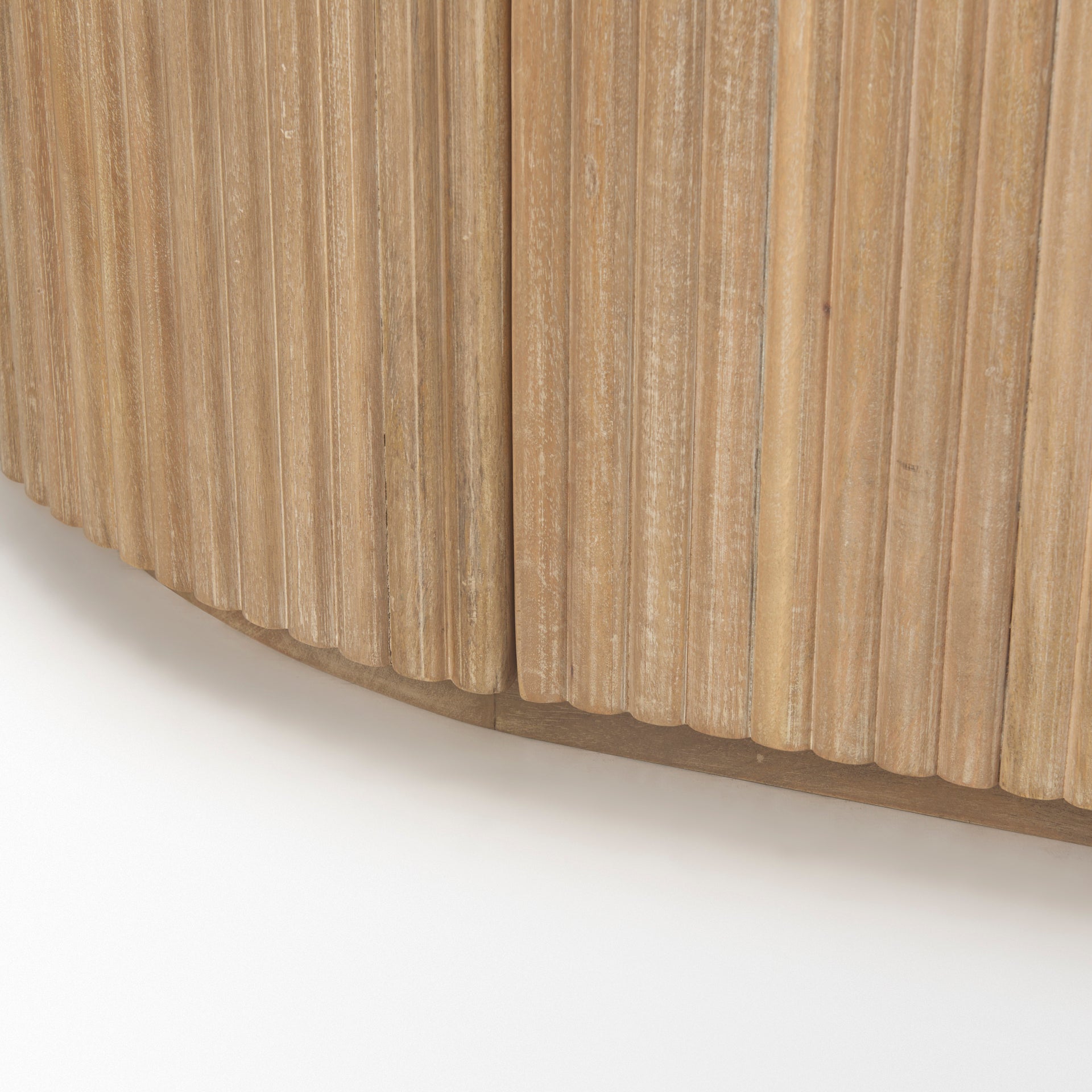 Terra Light Brown Wood Fluted Sideboard - Central Designs