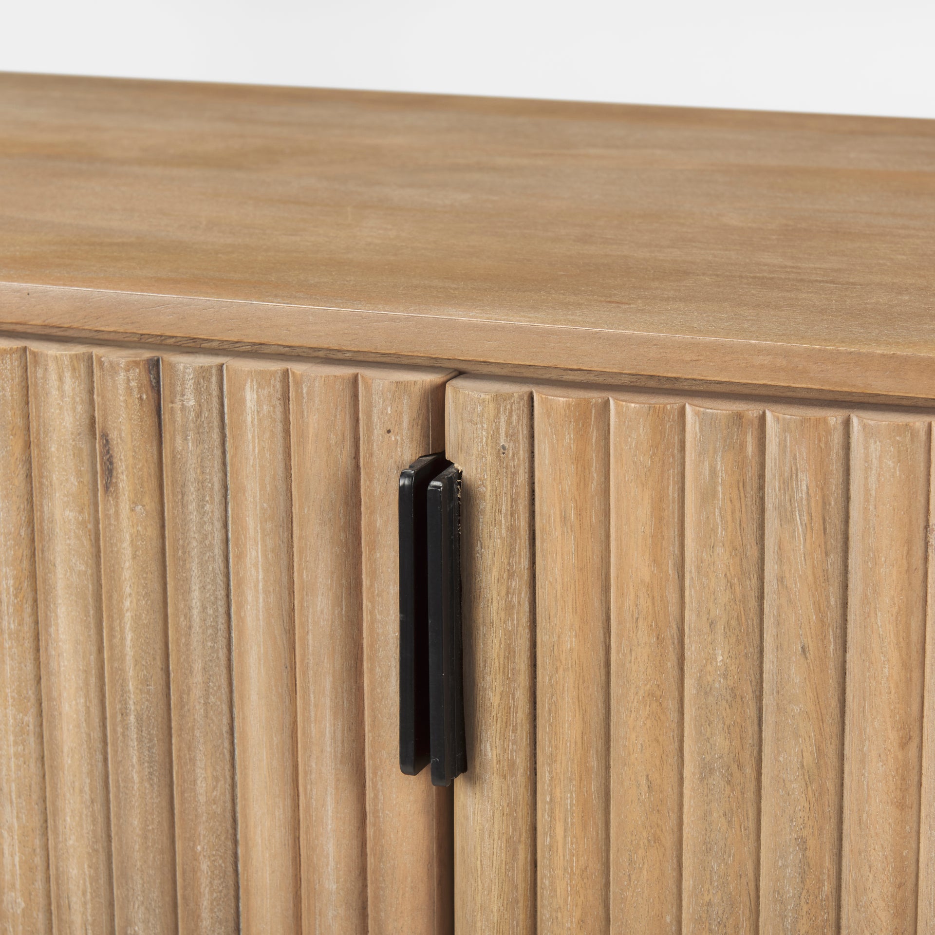 Terra Light Brown Wood Fluted Sideboard - Central Designs