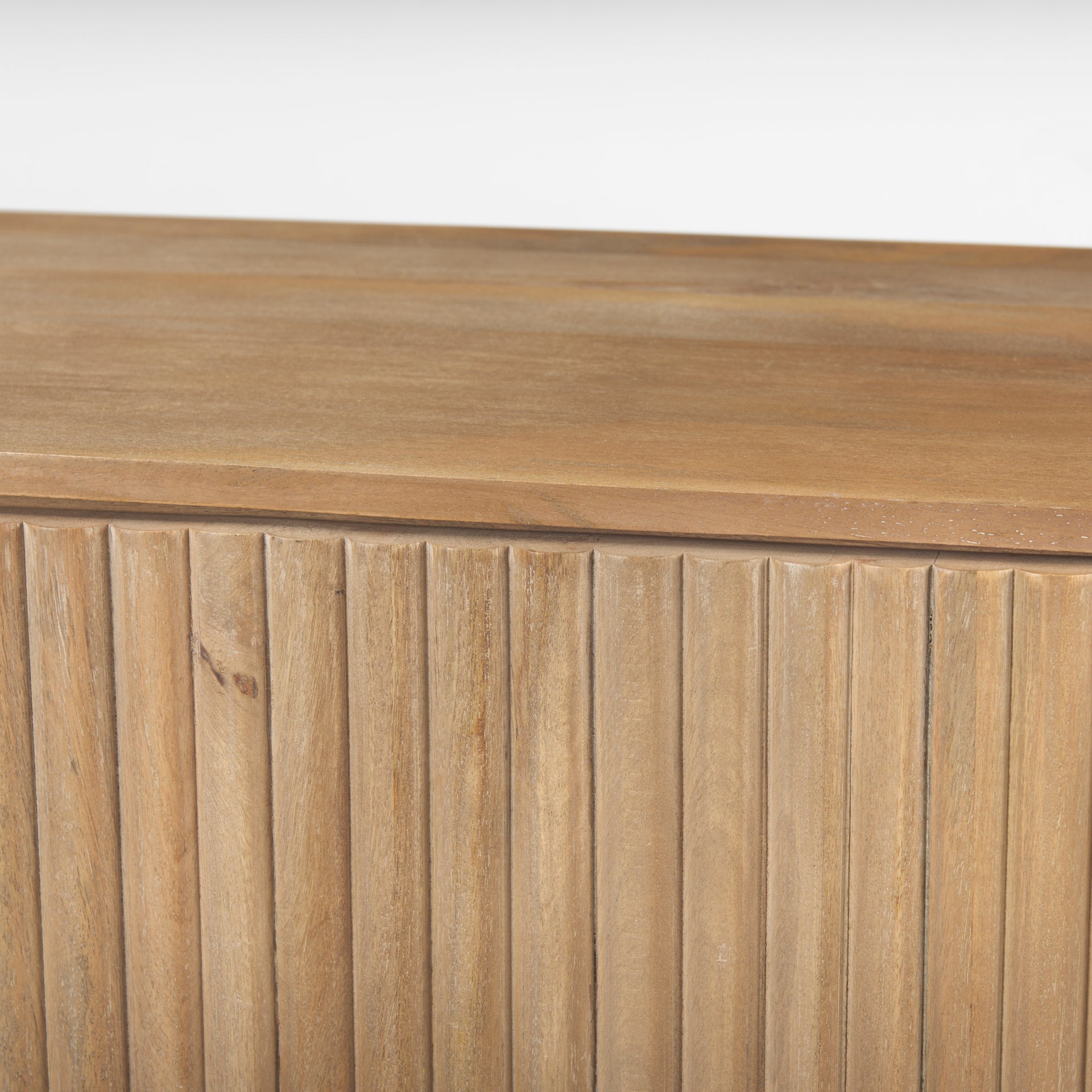 Terra Light Brown Wood Fluted Sideboard - Central Designs