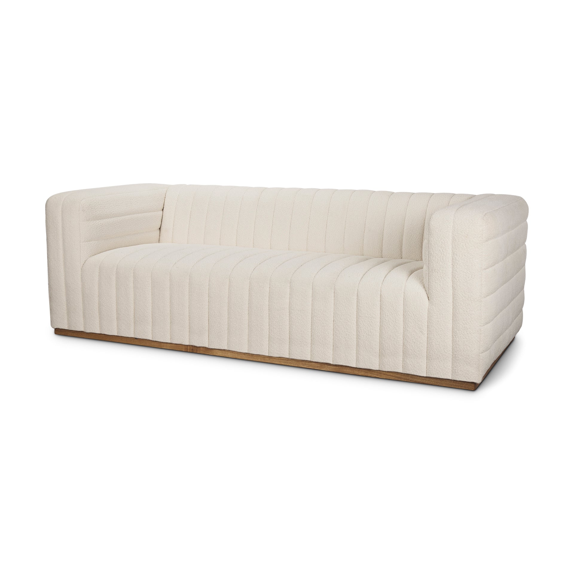 Ricciardo Cream Boucle 3 - Seater Sofa - Central Designs