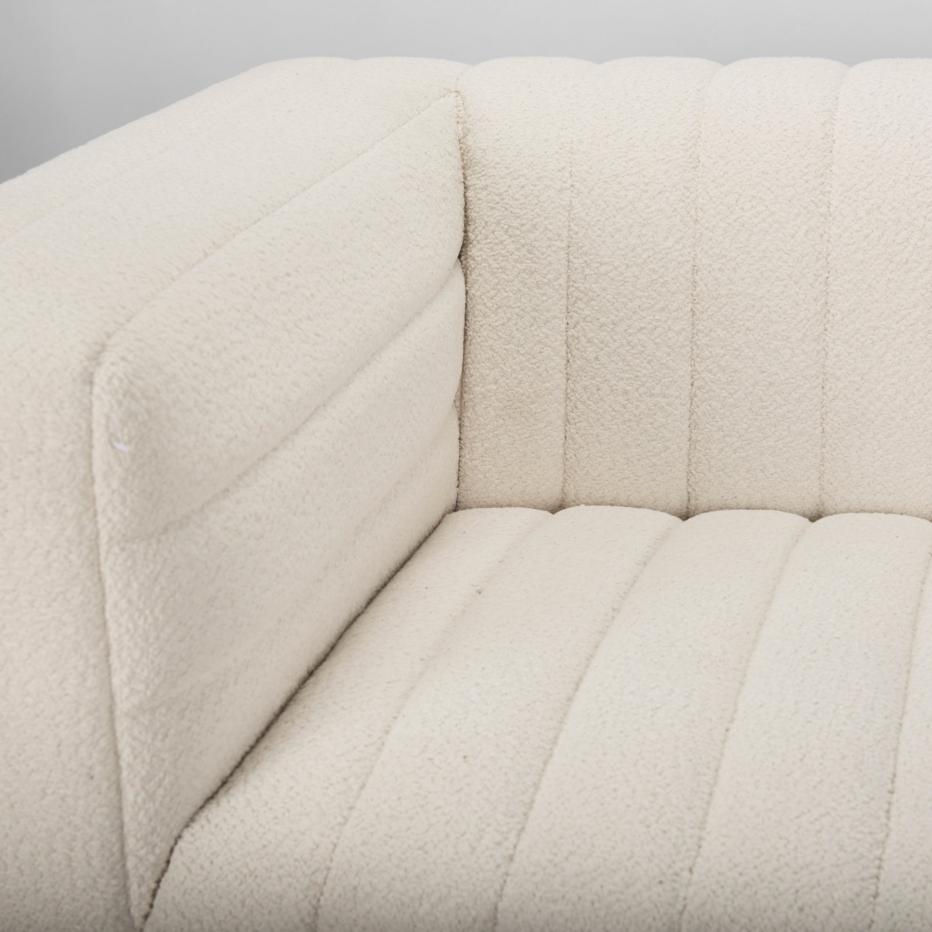 Ricciardo Cream Boucle 3 - Seater Sofa - Central Designs
