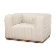 Ricciardo Cream Boucle Upholstered Arm Chair - Central Designs
