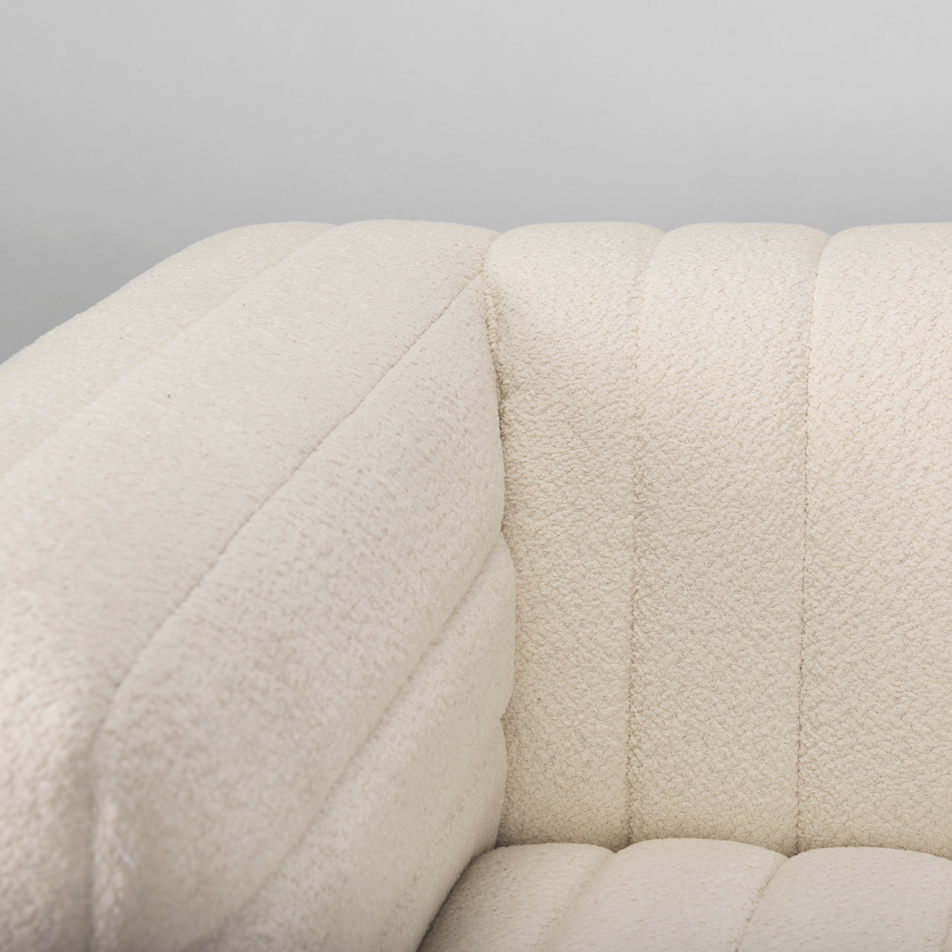 Ricciardo Cream Boucle Upholstered Arm Chair - Central Designs
