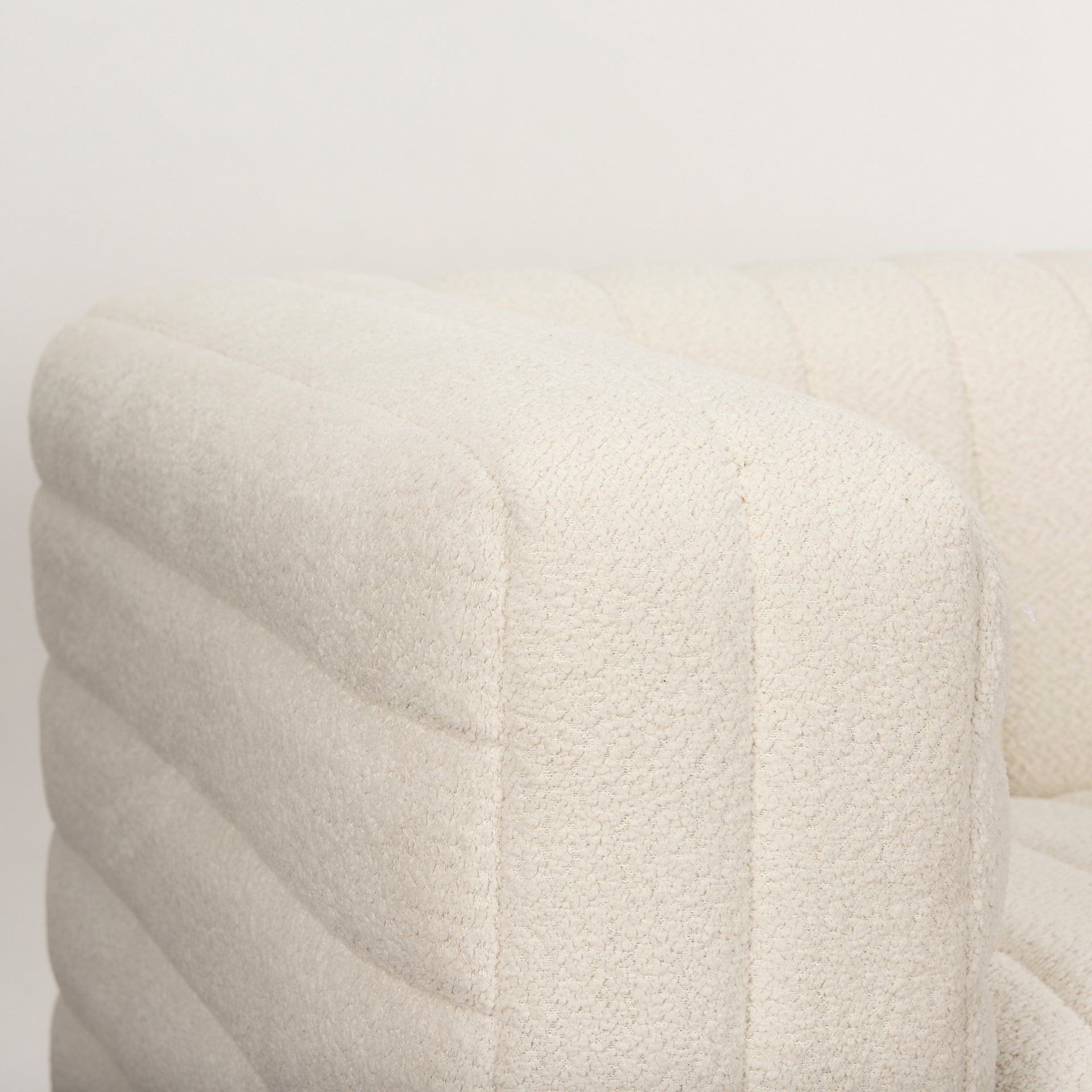 Ricciardo Cream Boucle Upholstered Arm Chair - Central Designs