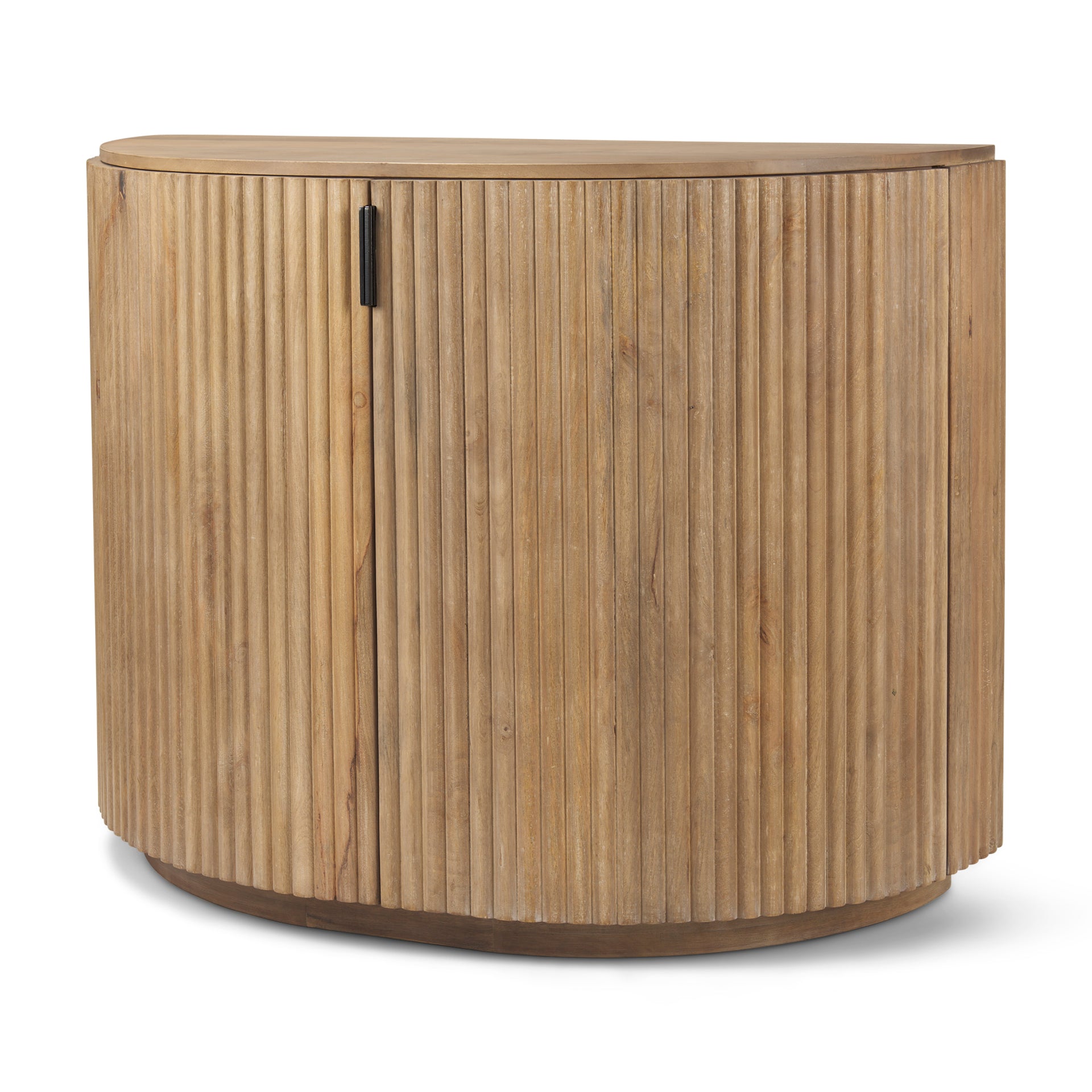 Terra Fluted Light Brown Wood 2 - Door Accent Cabinet - Central Designs