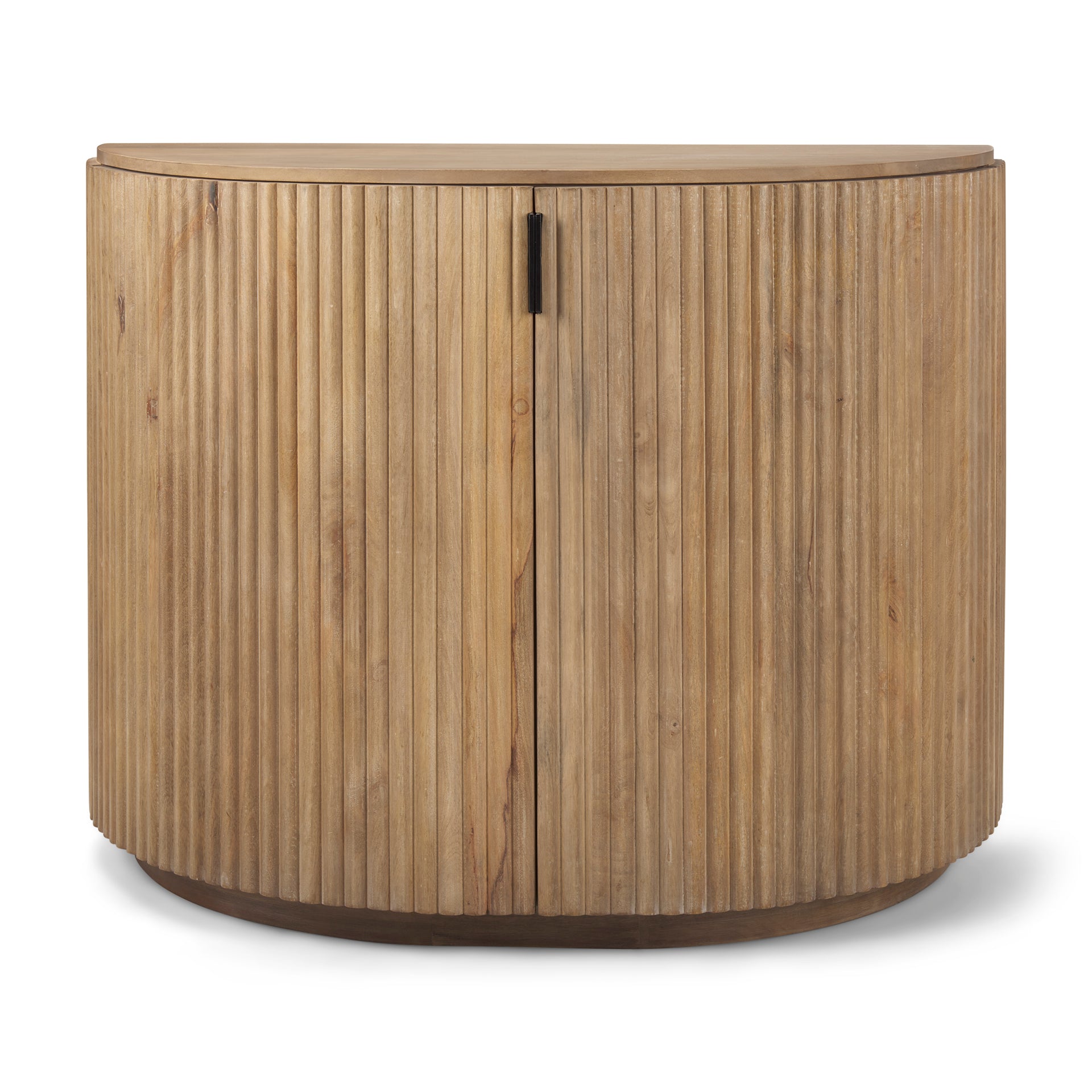 Terra Fluted Light Brown Wood 2 - Door Accent Cabinet - Central Designs