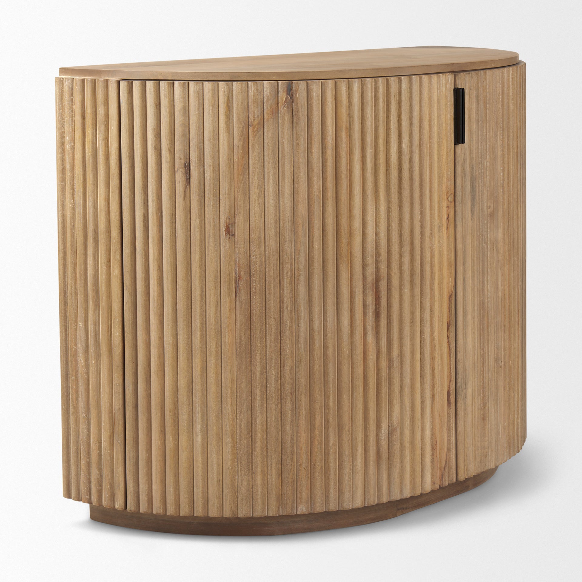 Terra Fluted Light Brown Wood 2 - Door Accent Cabinet - Central Designs