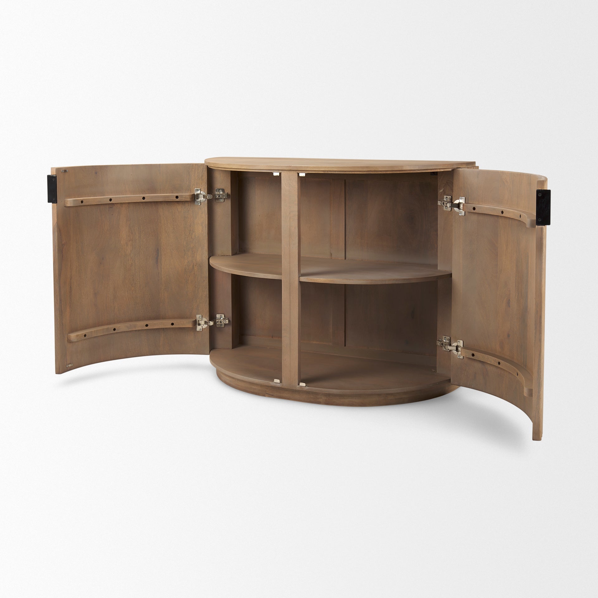 Terra Fluted Light Brown Wood 2 - Door Accent Cabinet - Central Designs