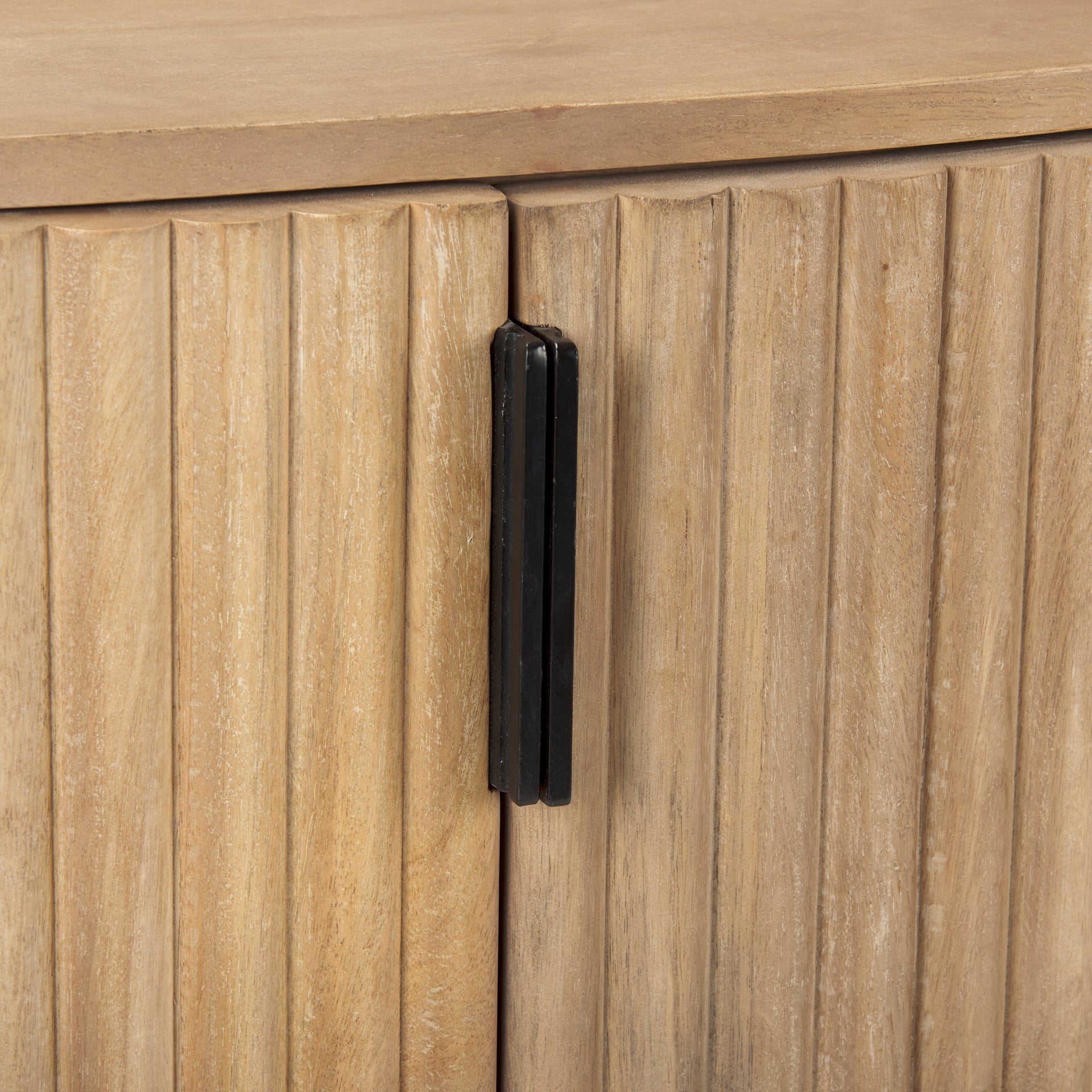Terra Fluted Light Brown Wood 2 - Door Accent Cabinet - Central Designs