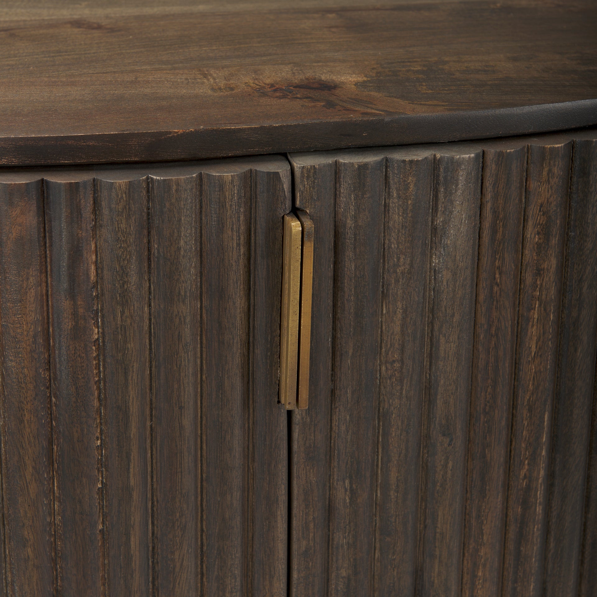 Terra Fluted Dark Brown 2 - Door Accent Cabinet - Central Designs