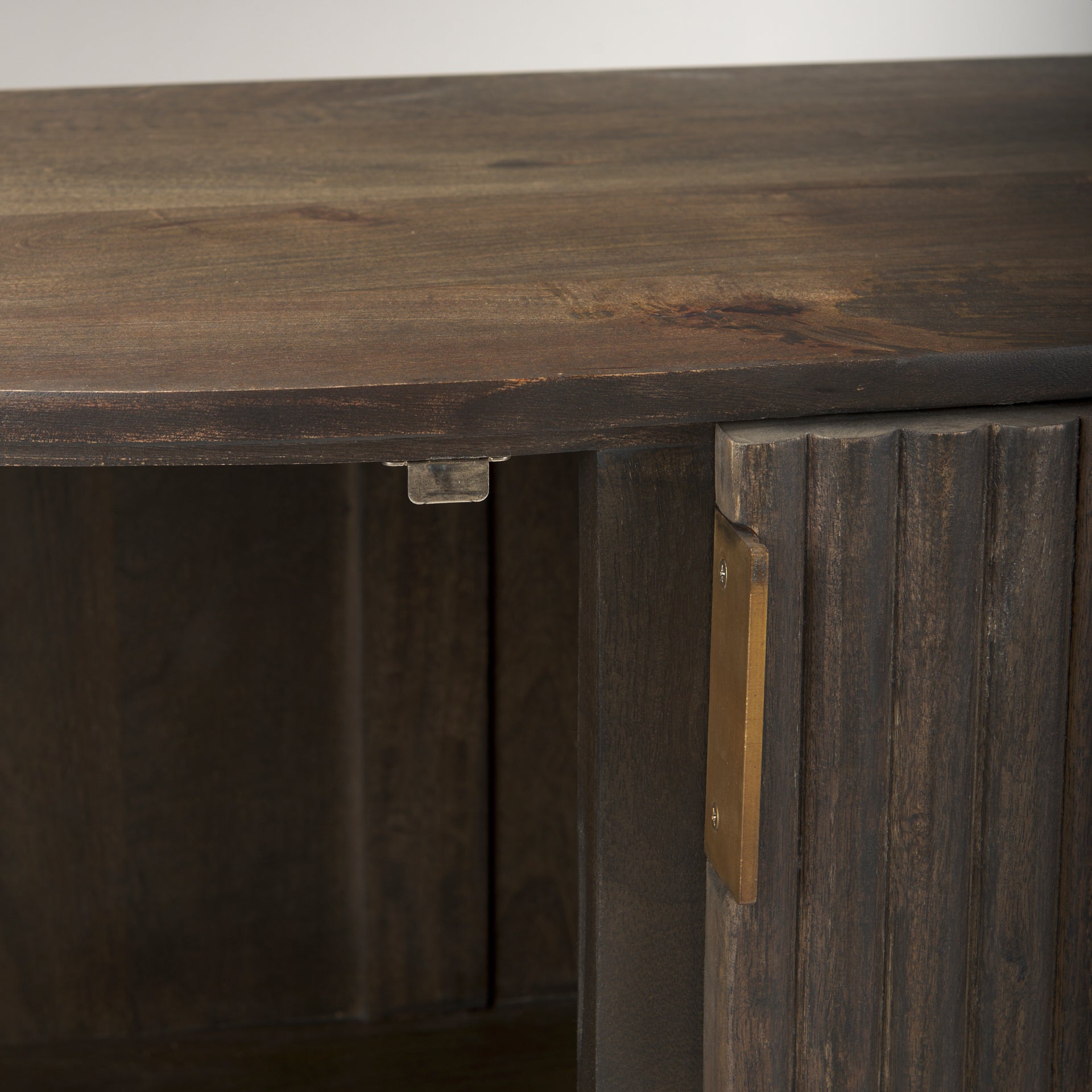 Terra Fluted Dark Brown 2 - Door Accent Cabinet - Central Designs