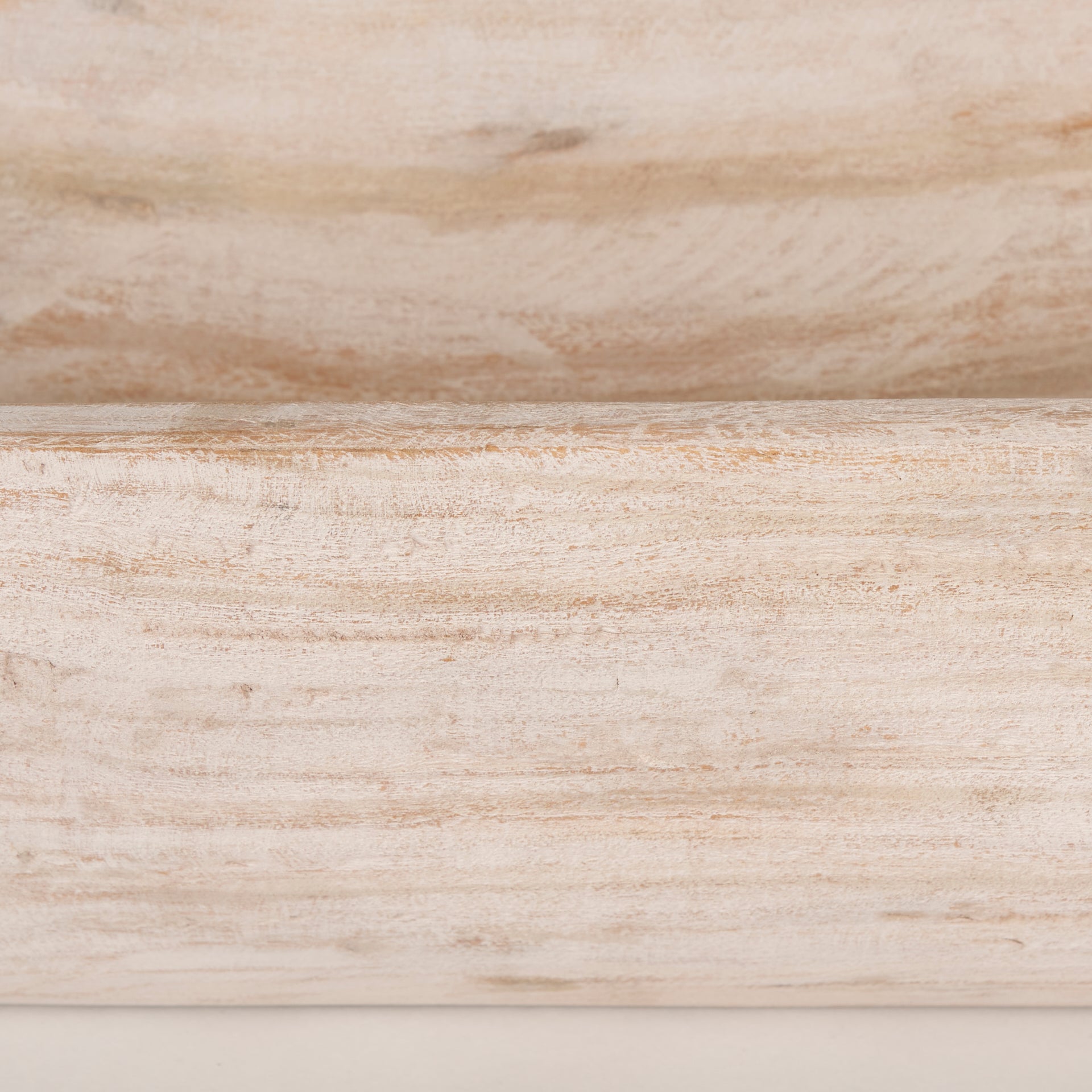 Athena Extra Large Oblong Light-Wash Reclaimed Wood Bowl