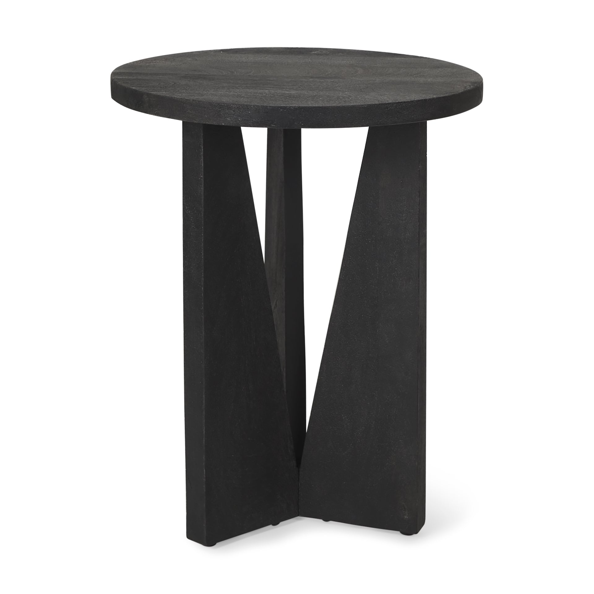 Mattius Black Wood Accent Table - Central Designs