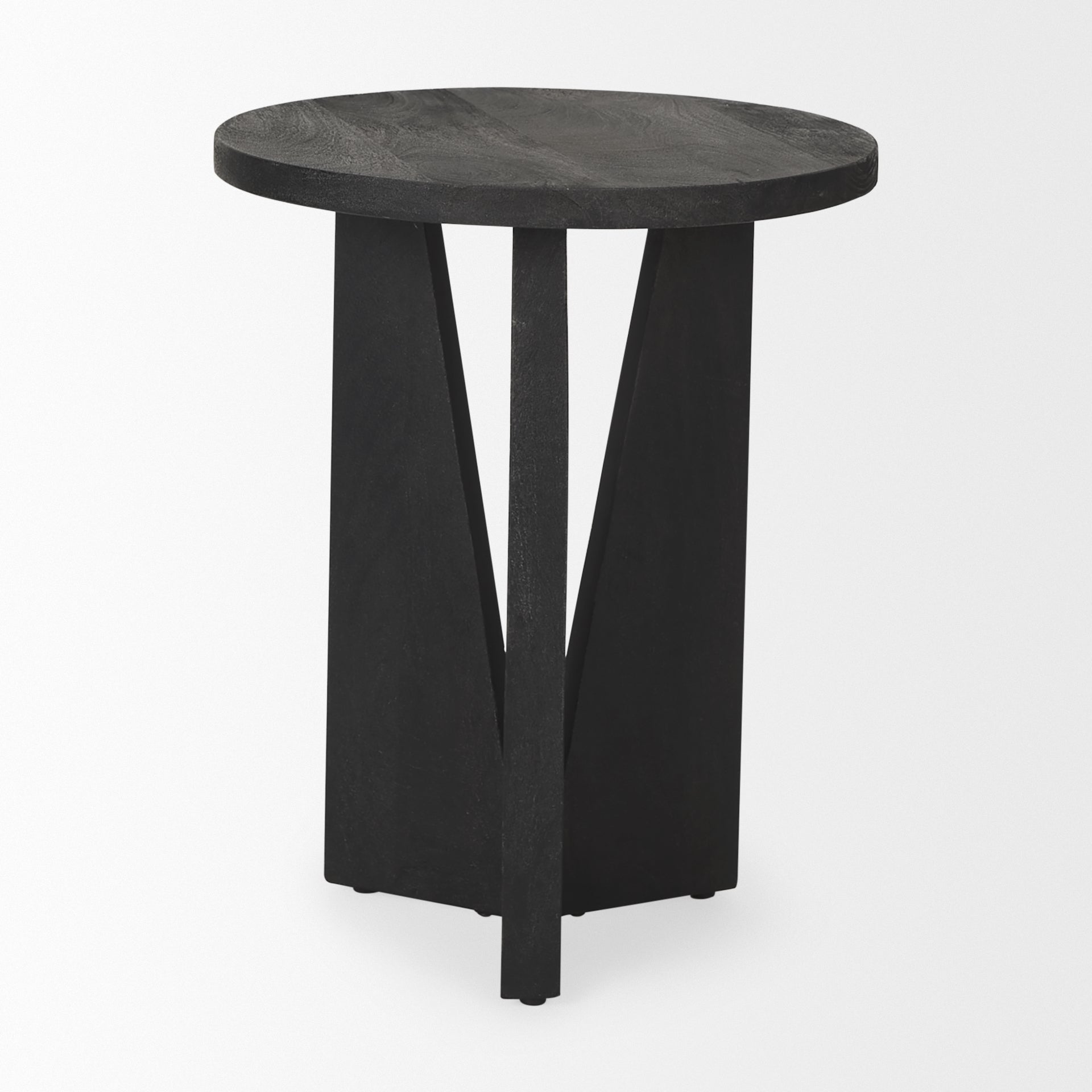 Mattius Black Wood Accent Table - Central Designs