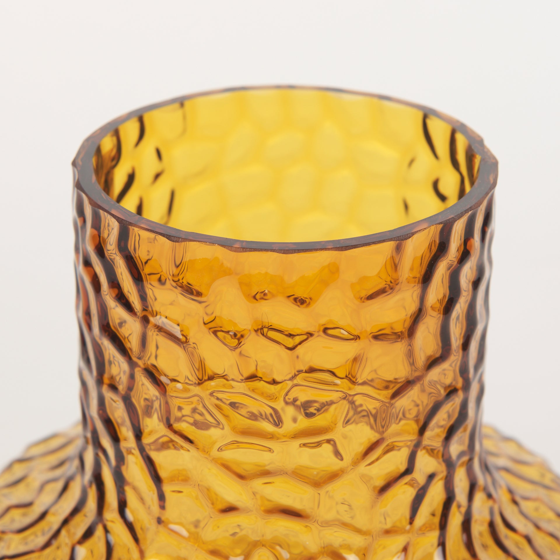 Jolene Short Amber Glass Vase - Central Designs