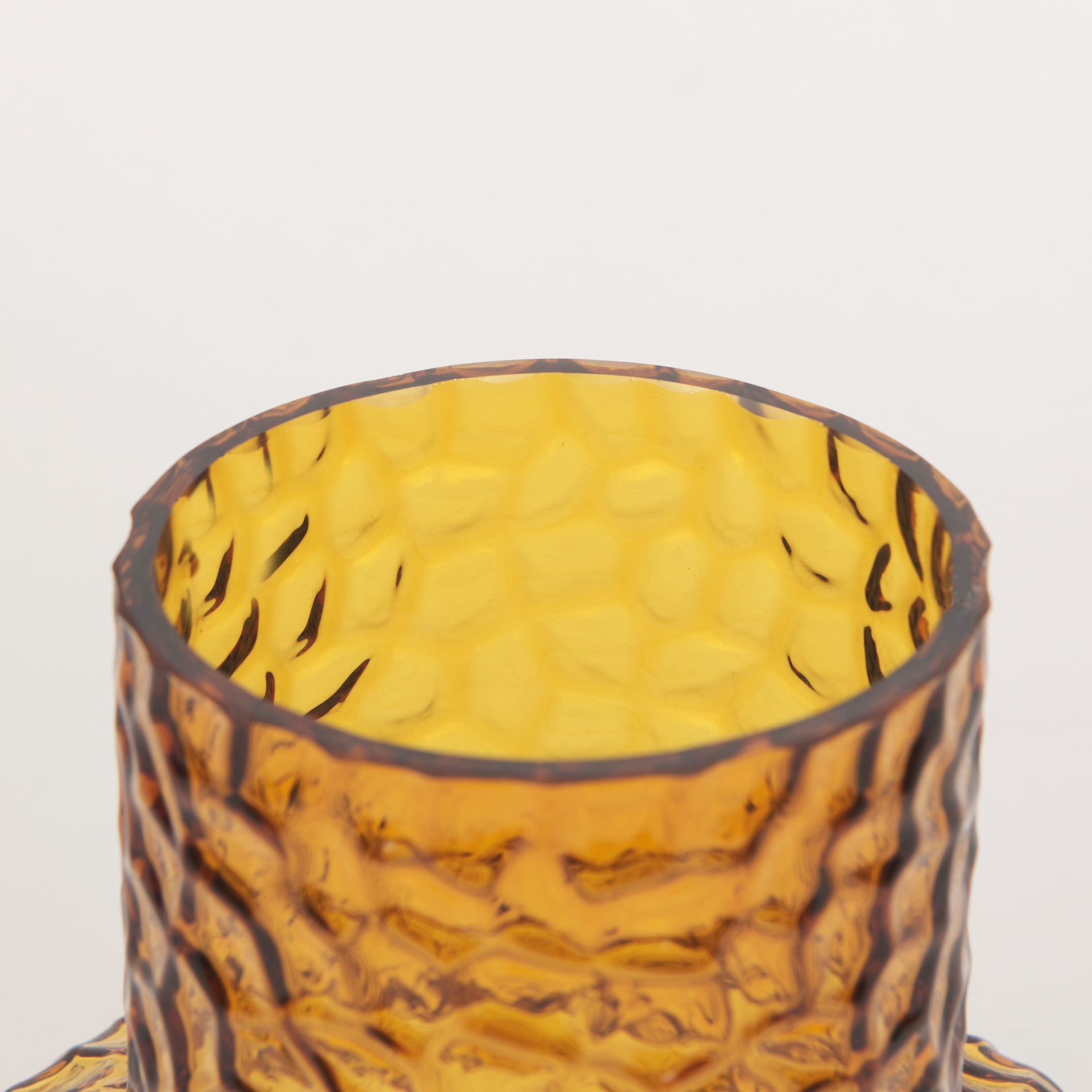 Jolene Short Amber Glass Vase - Central Designs