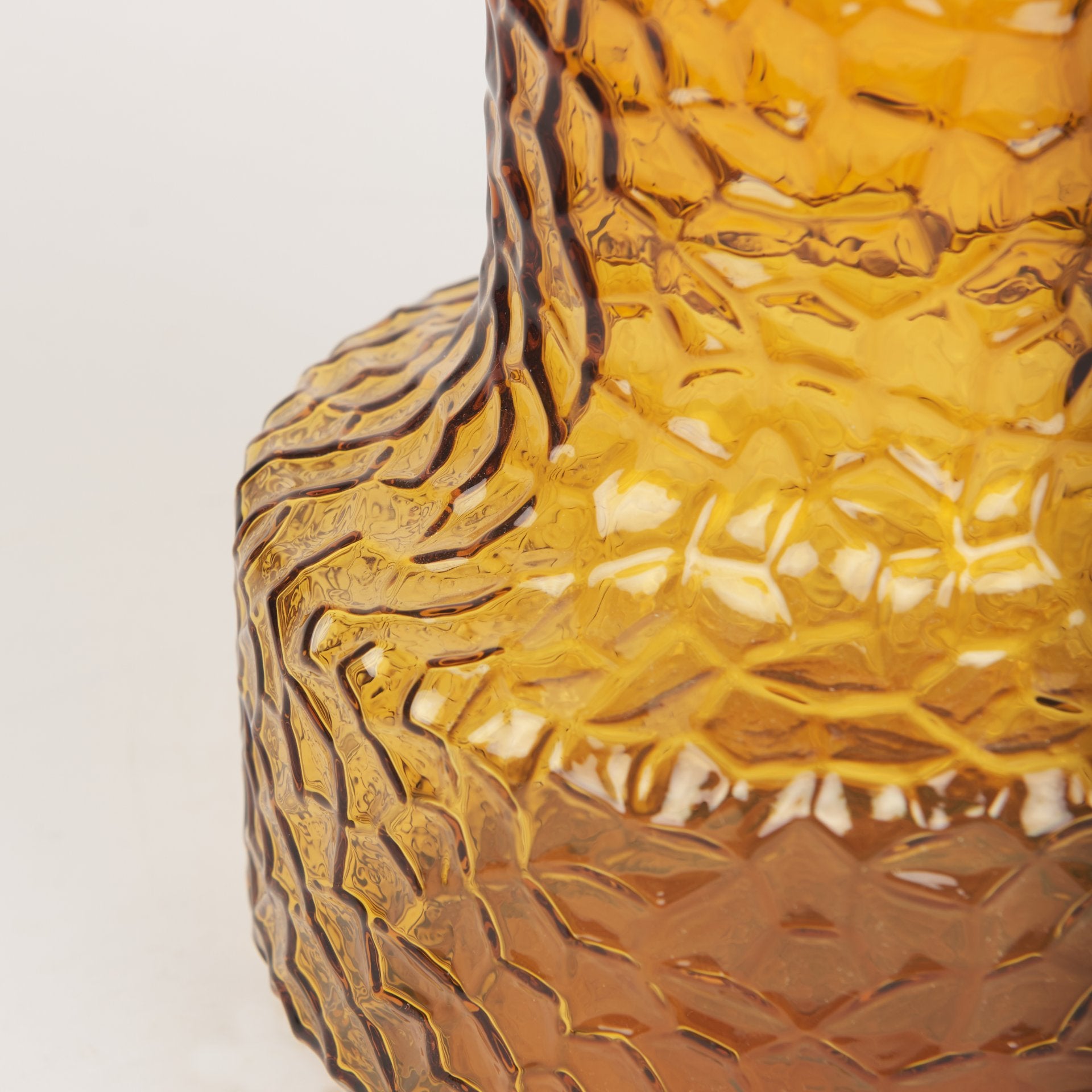 Jolene Short Amber Glass Vase - Central Designs