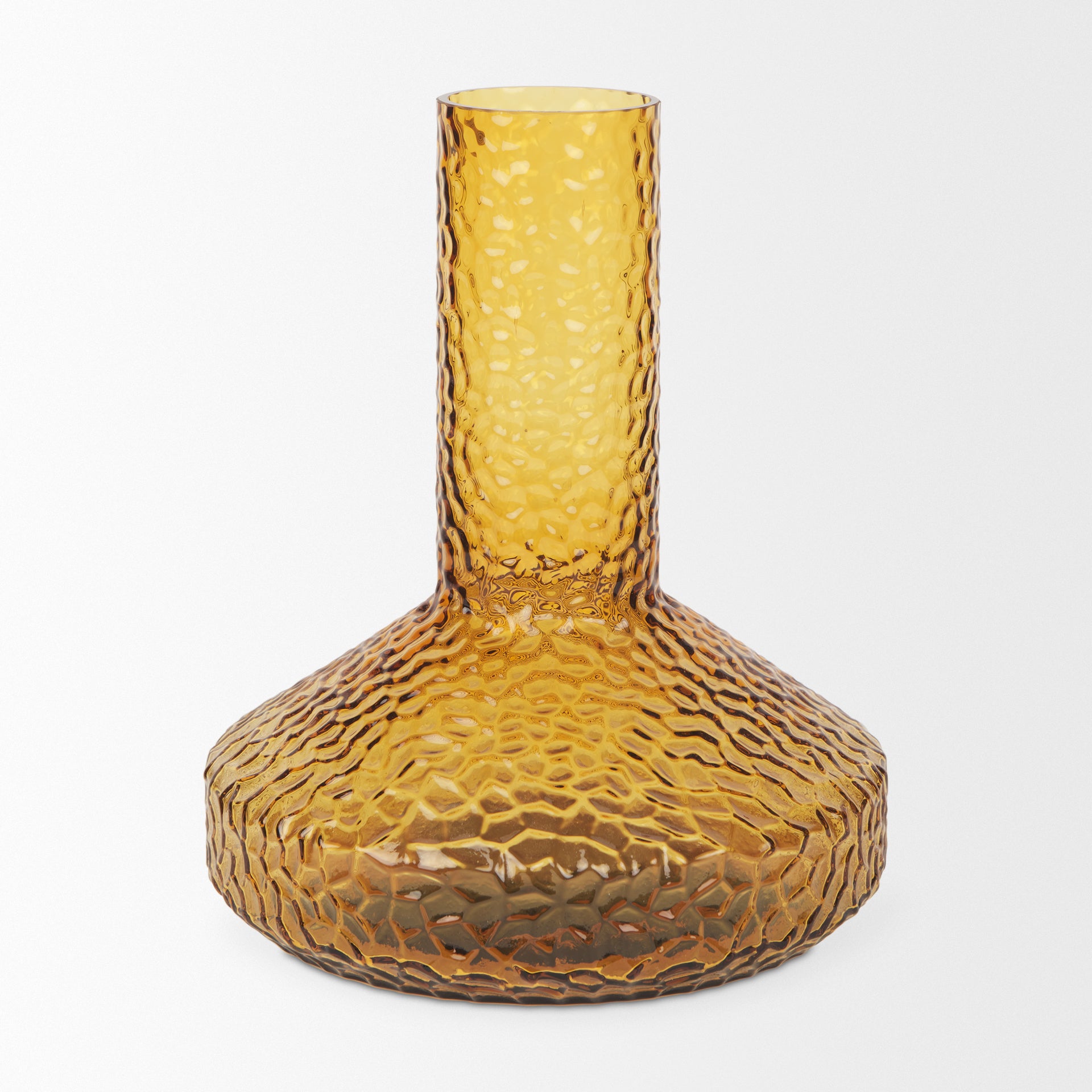 Jolene Tall Amber Glass Vase - Central Designs
