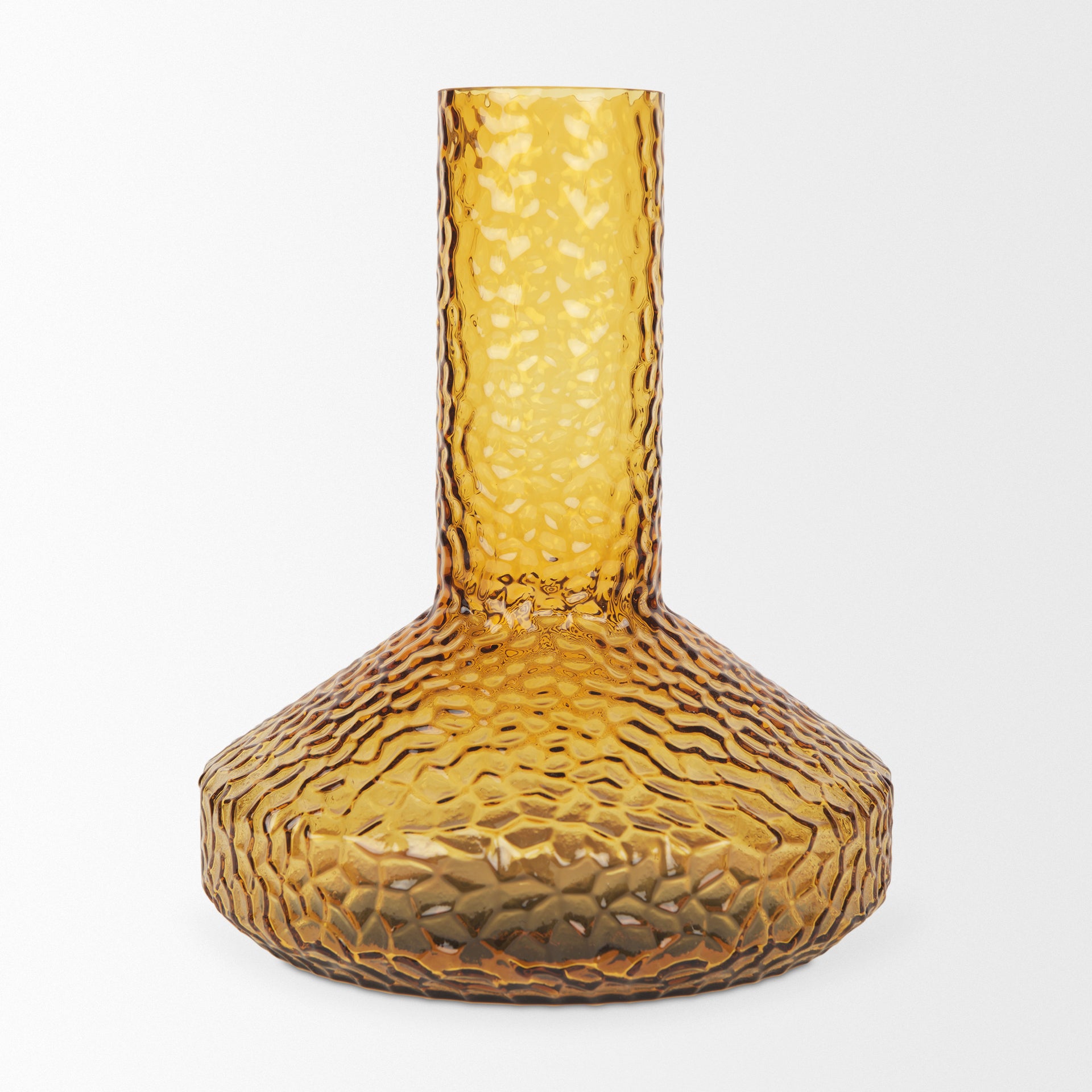Jolene Tall Amber Glass Vase - Central Designs