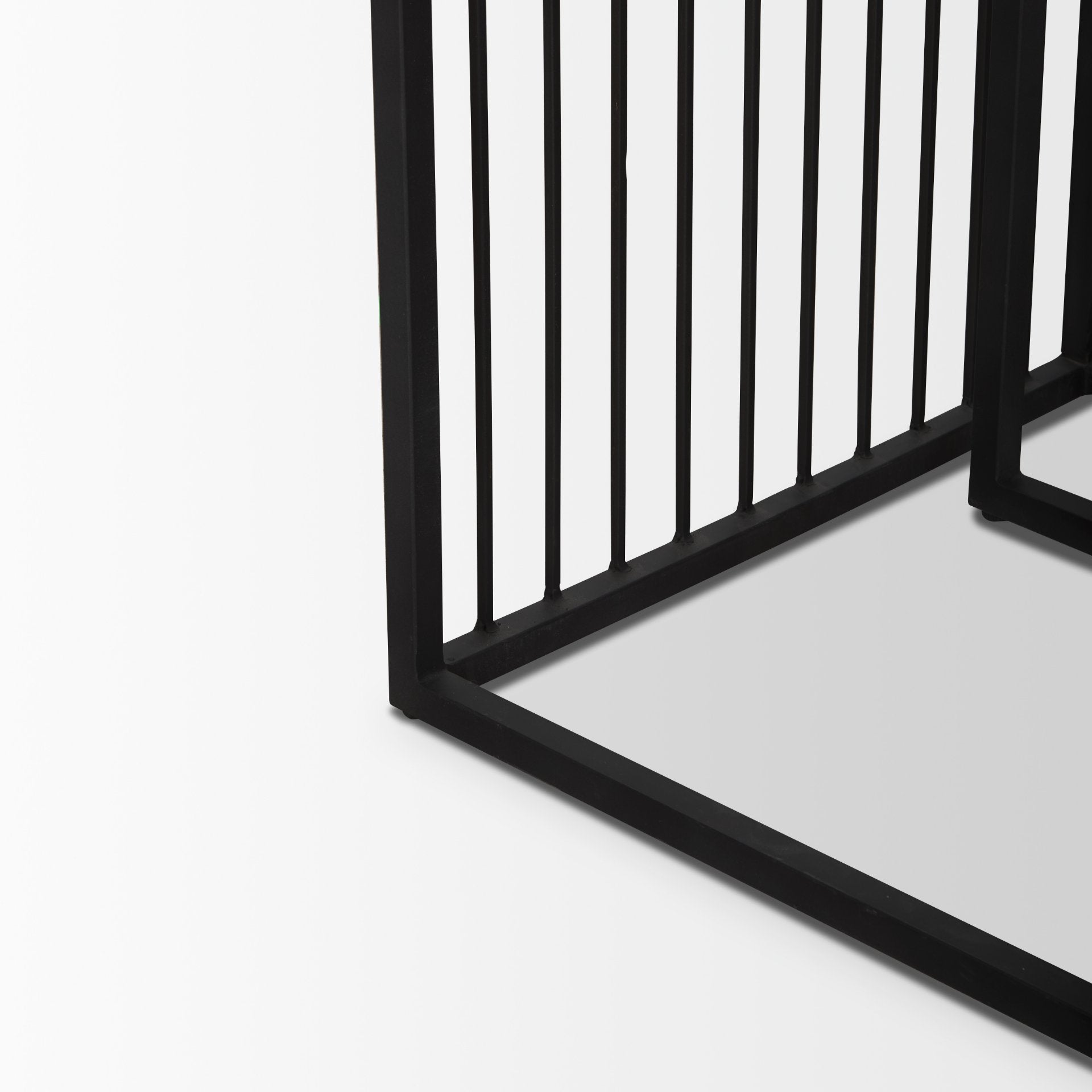 Miles Black Metal w/ Light Wood Nesting End/Side Table - Central Designs