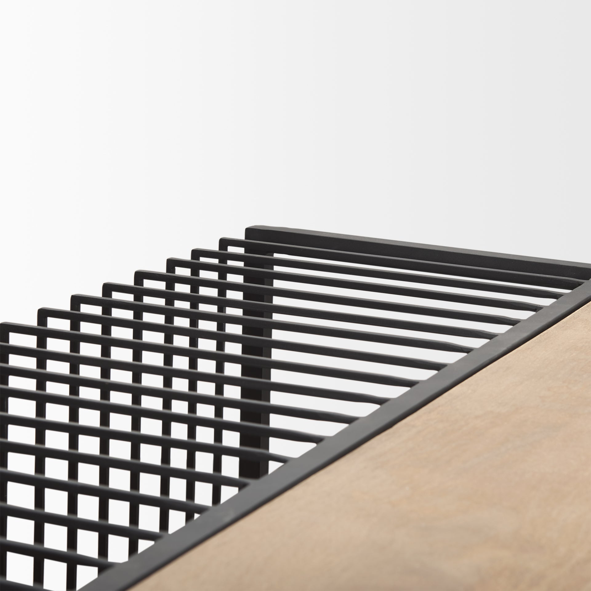 Miles Black Metal w/ Light Wood Nesting Coffee Table - Central Designs