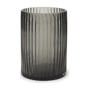 Dawn Short Smokey Black Glass Vase - Central Designs