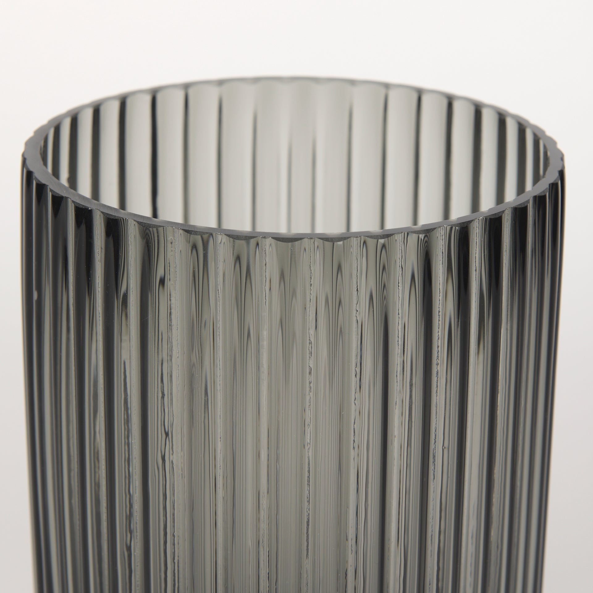 Dawn Short Smokey Black Glass Vase - Central Designs