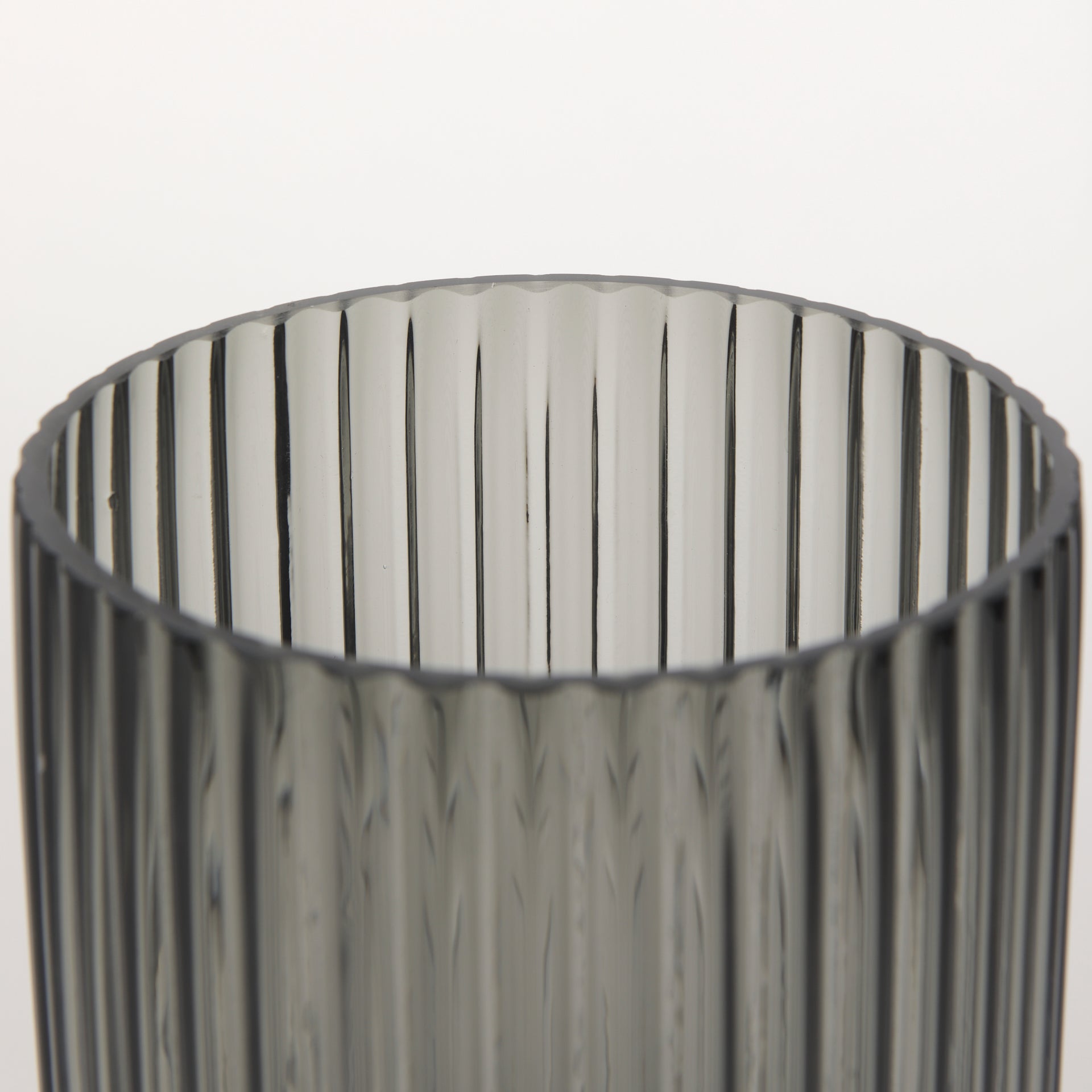 Dawn Short Smokey Black Glass Vase - Central Designs