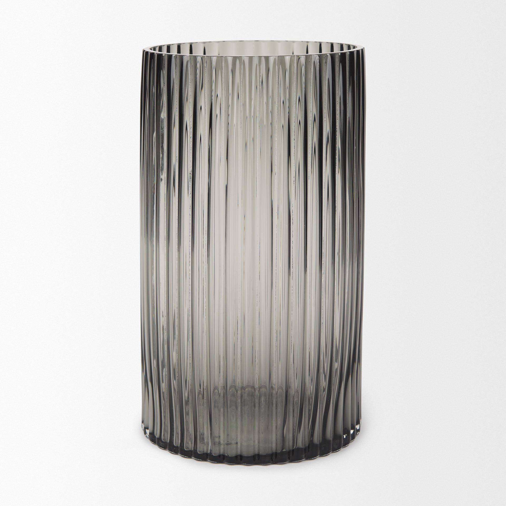 Dawn Tall Smokey Black Glass Vase - Central Designs