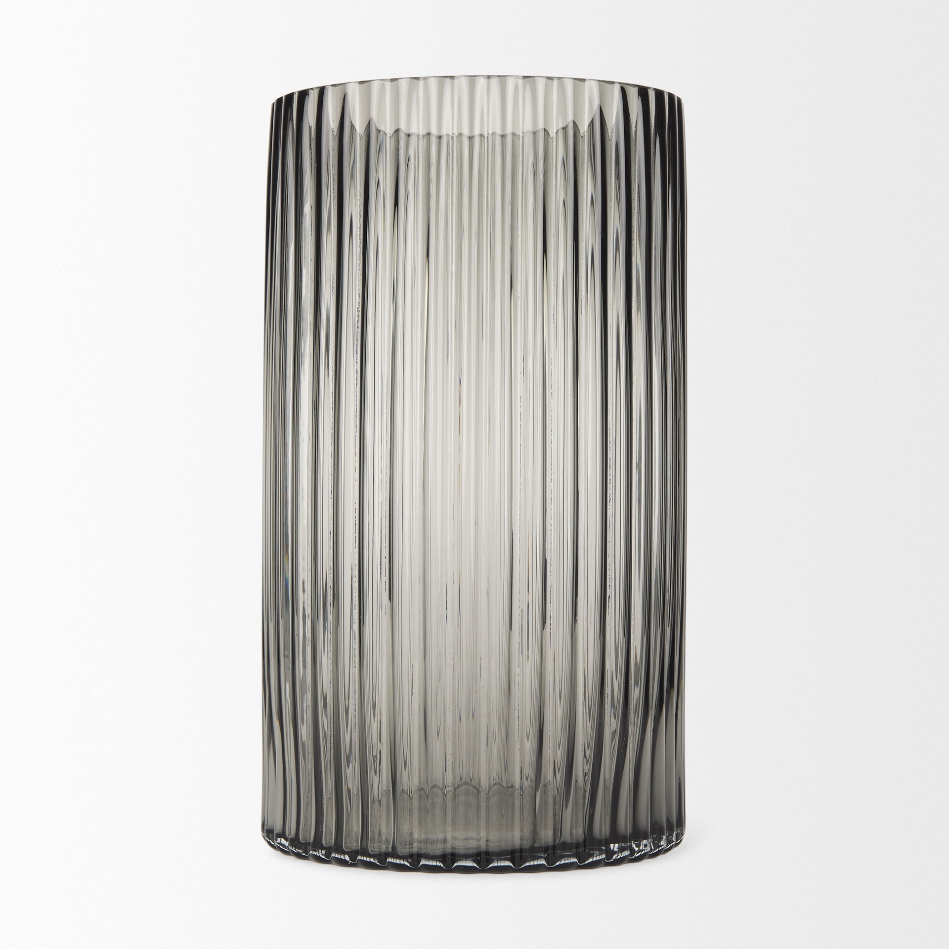 Dawn Tall Smokey Black Glass Vase - Central Designs