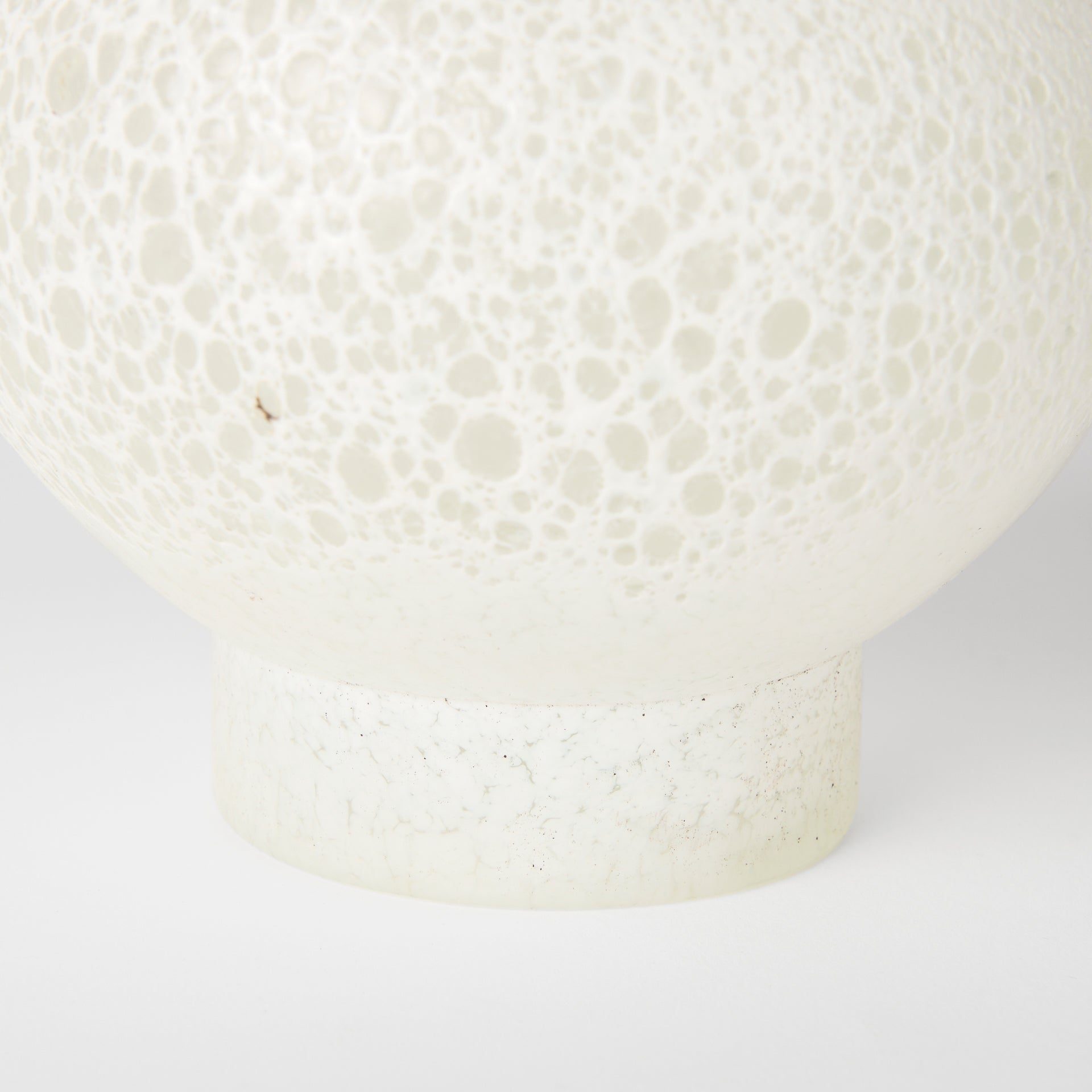 Heket Short White Glass Vase - Central Designs