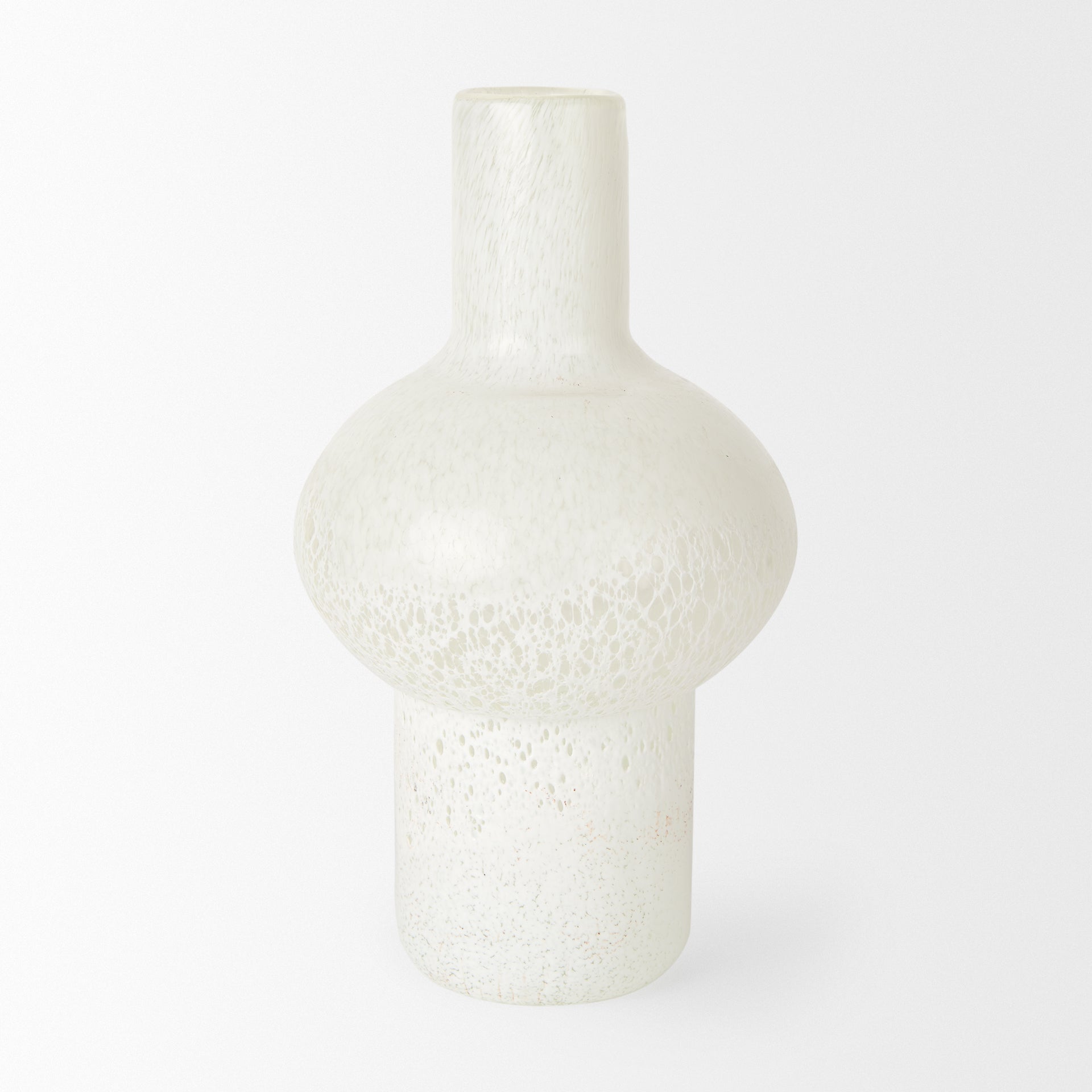 Heket Tall White Glass Vase - Central Designs