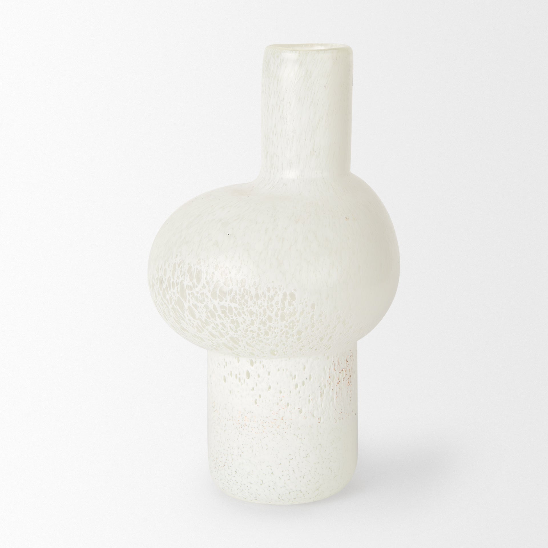 Heket Tall White Glass Vase - Central Designs