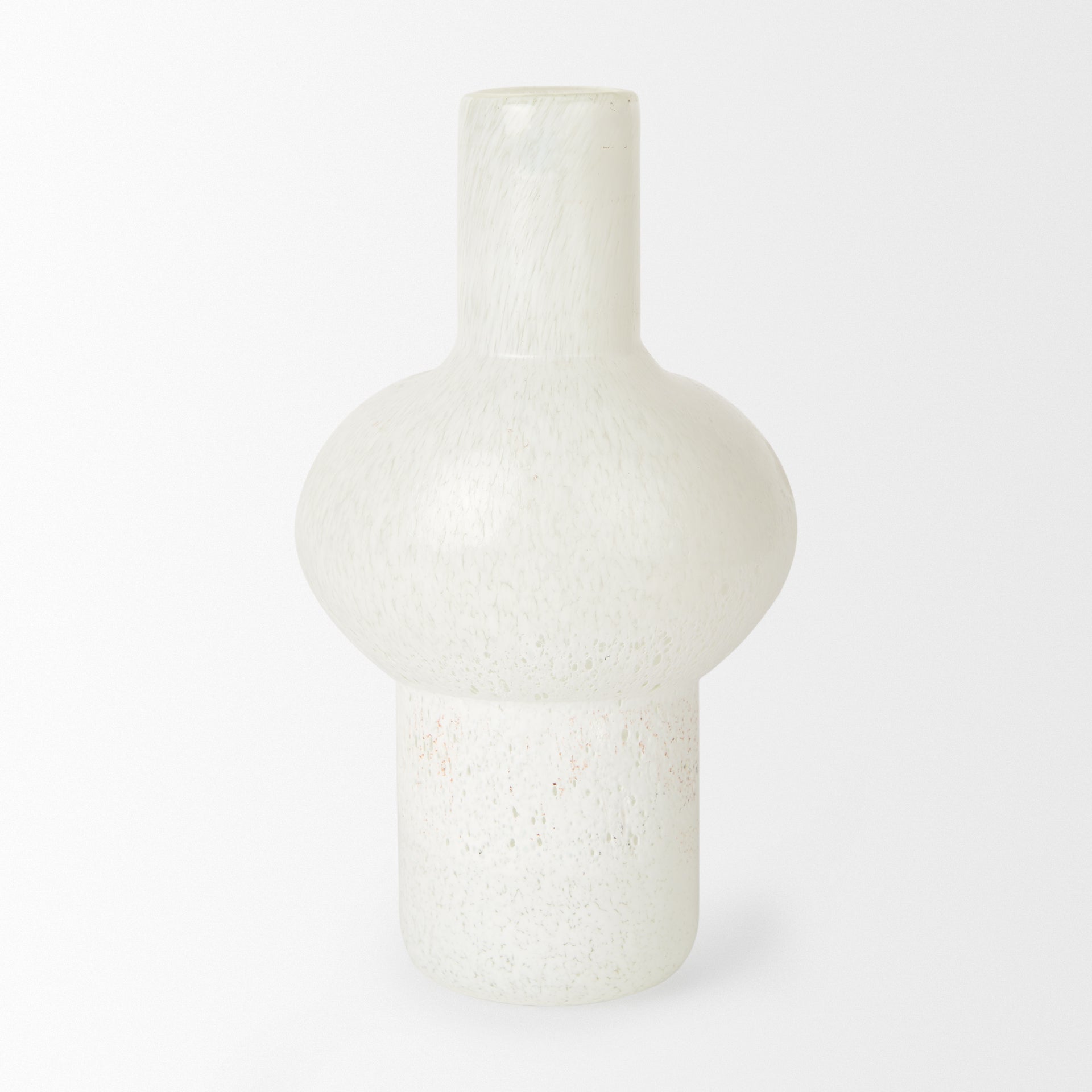 Heket Tall White Glass Vase - Central Designs