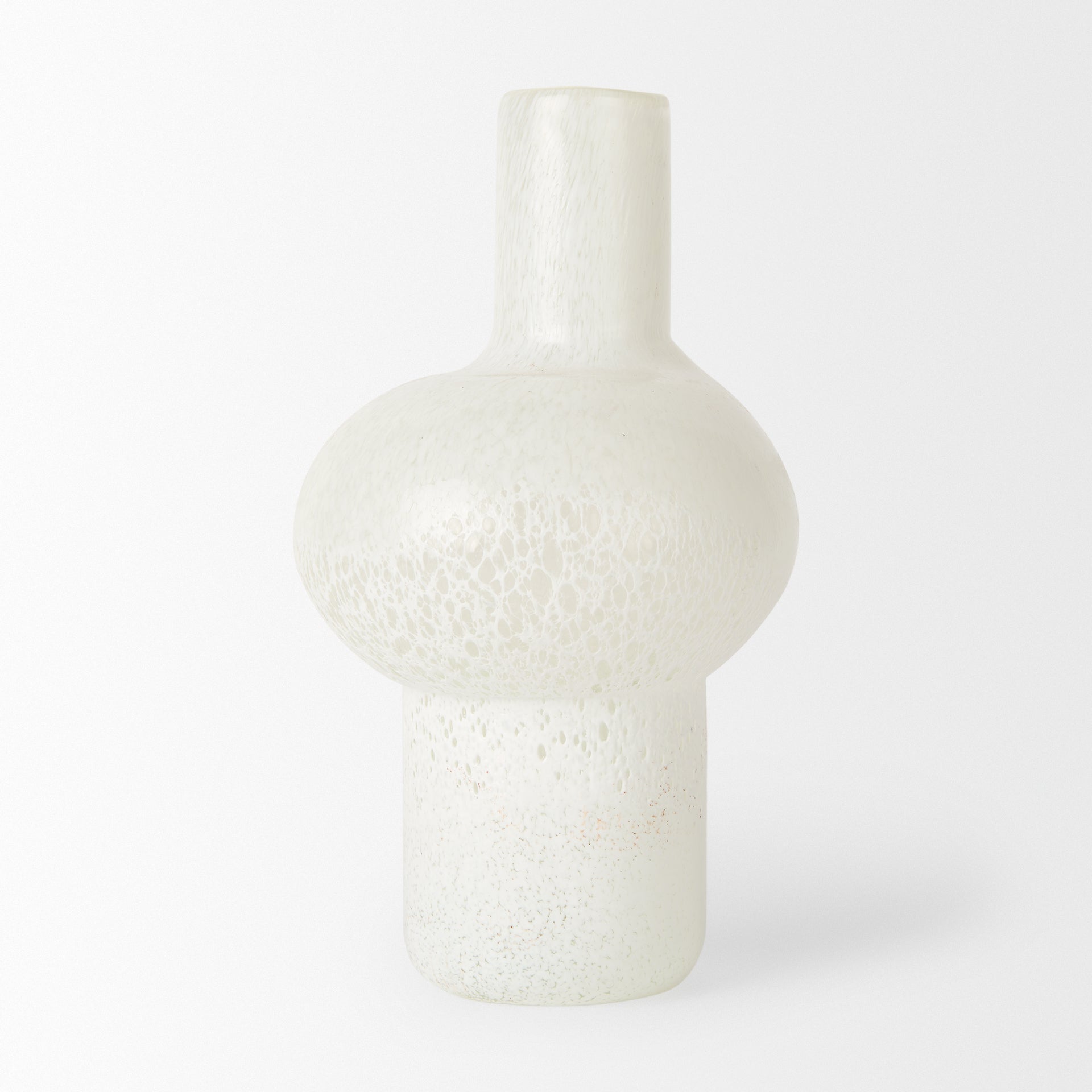 Heket Tall White Glass Vase - Central Designs