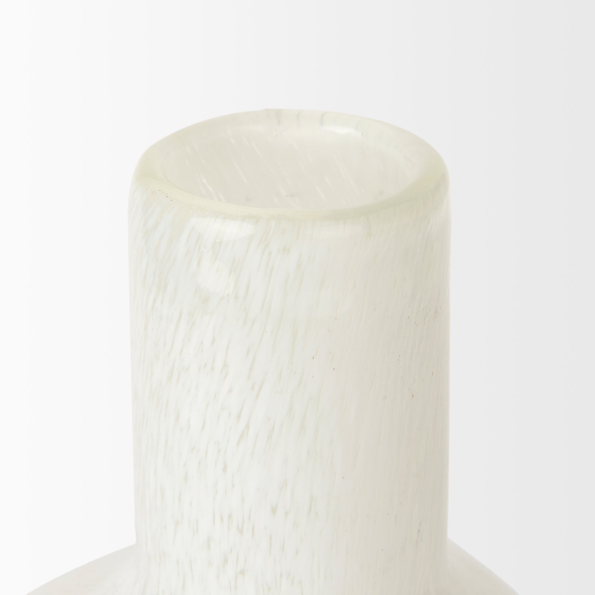 Heket Tall White Glass Vase - Central Designs