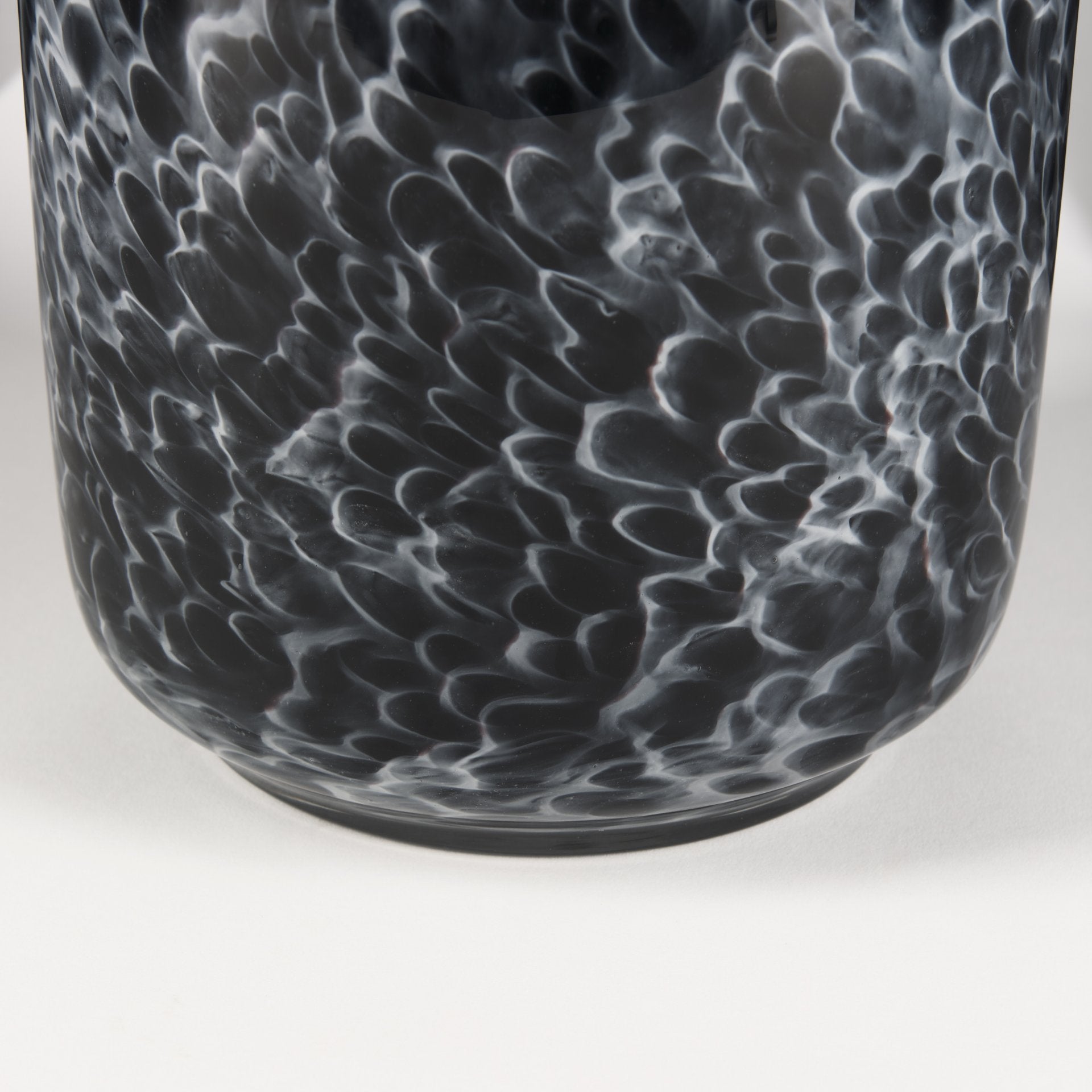Masai Large Black Mottled Glass Vase - Central Designs