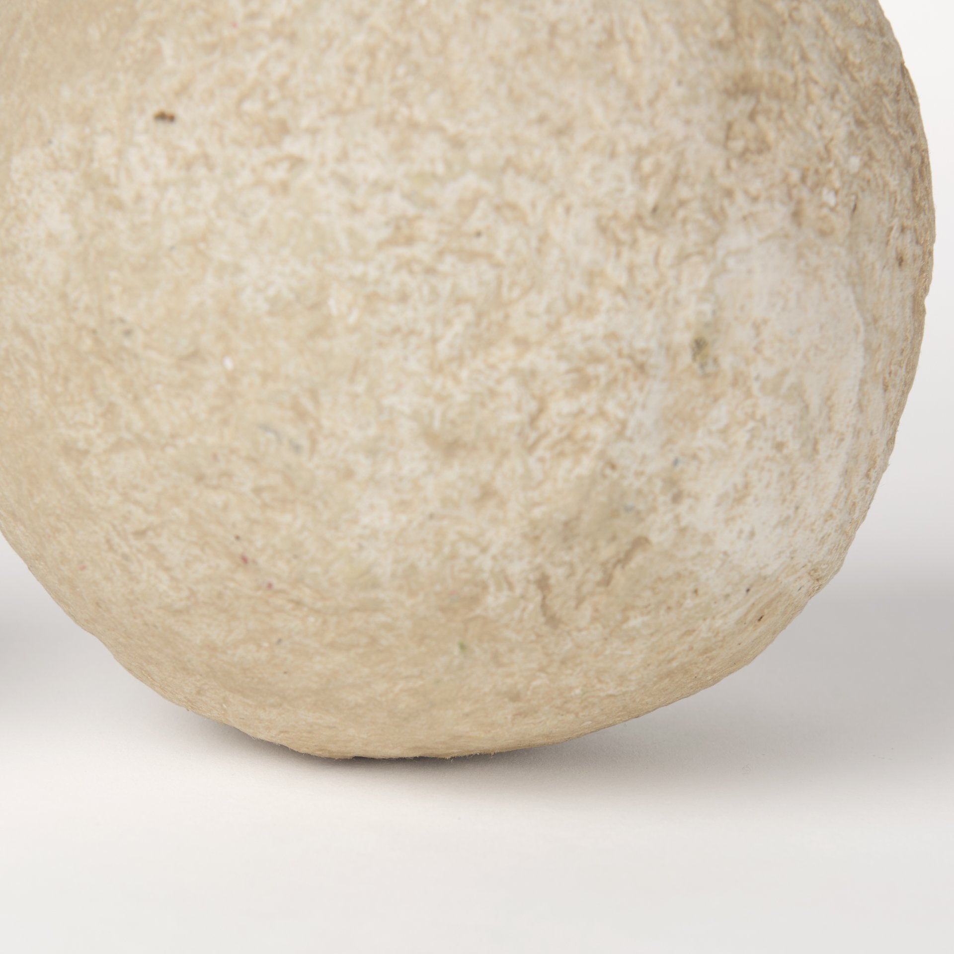 Sunita Set of 3 Beige Paper Mache Orbs - Central Designs