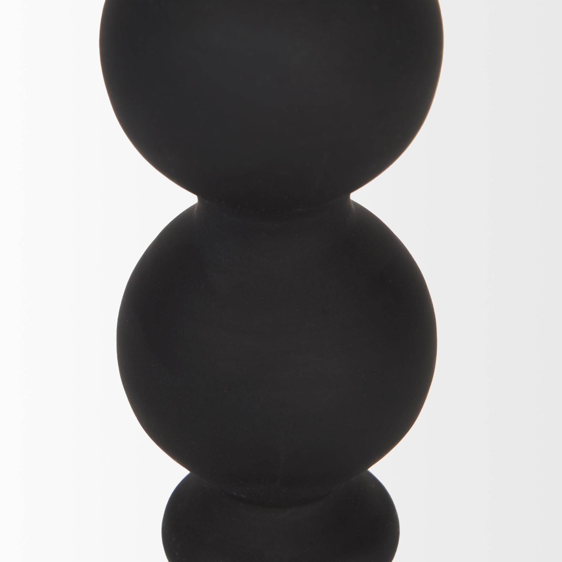 Haute Small Matte Black Blown Glass Candlestick - Central Designs