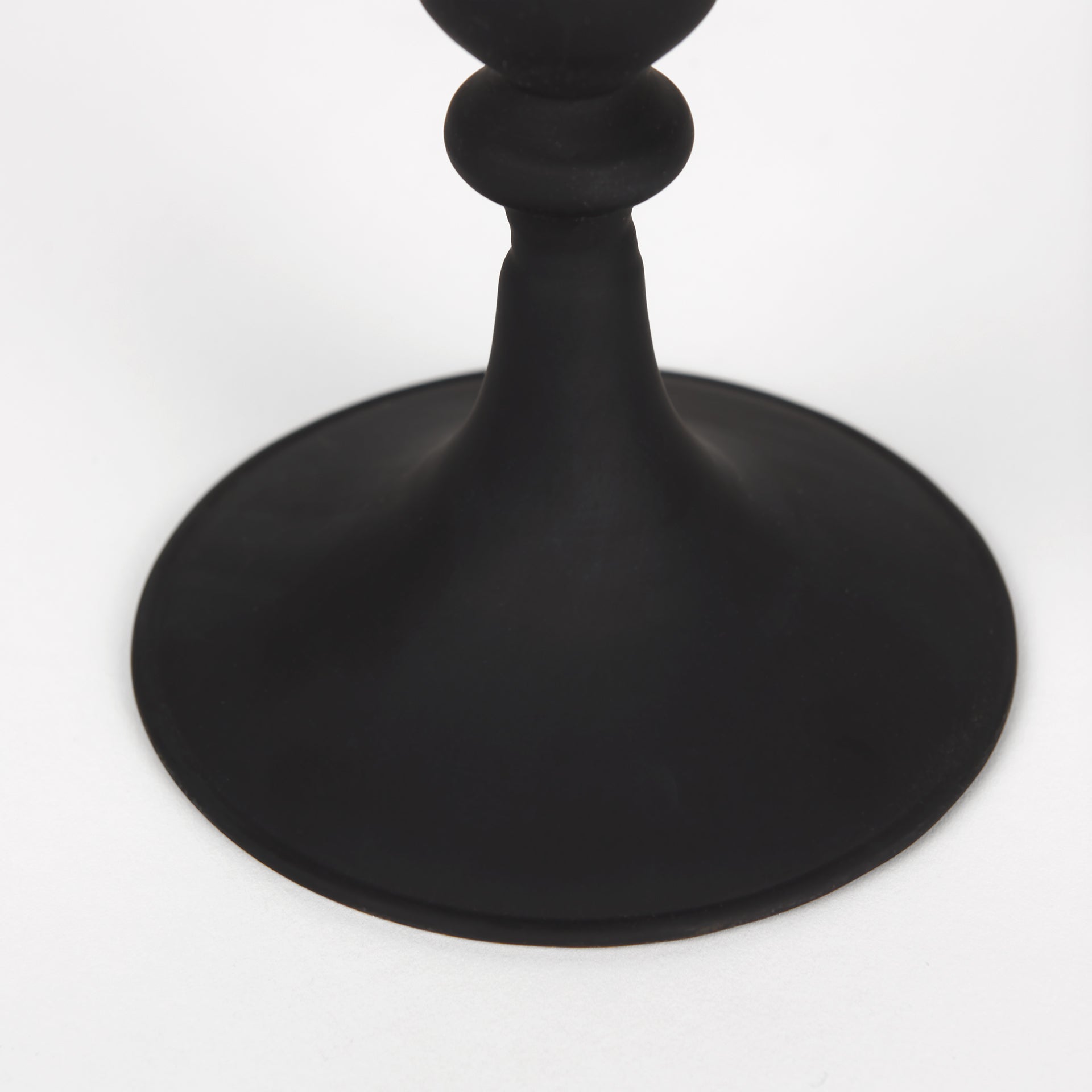 Haute Small Matte Black Blown Glass Candlestick - Central Designs