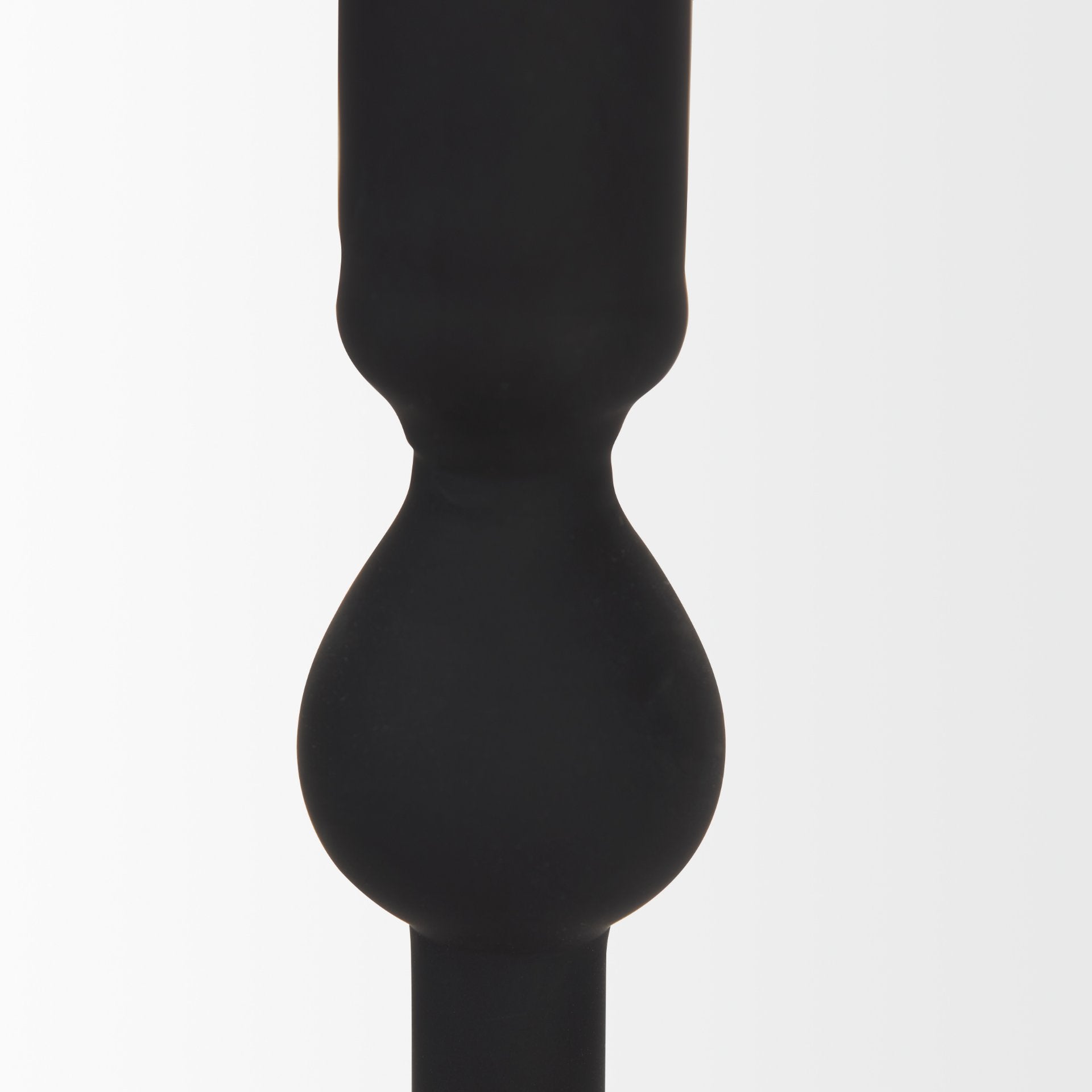 Haute Medium Matte Black Blown Glass Candlestick - Central Designs
