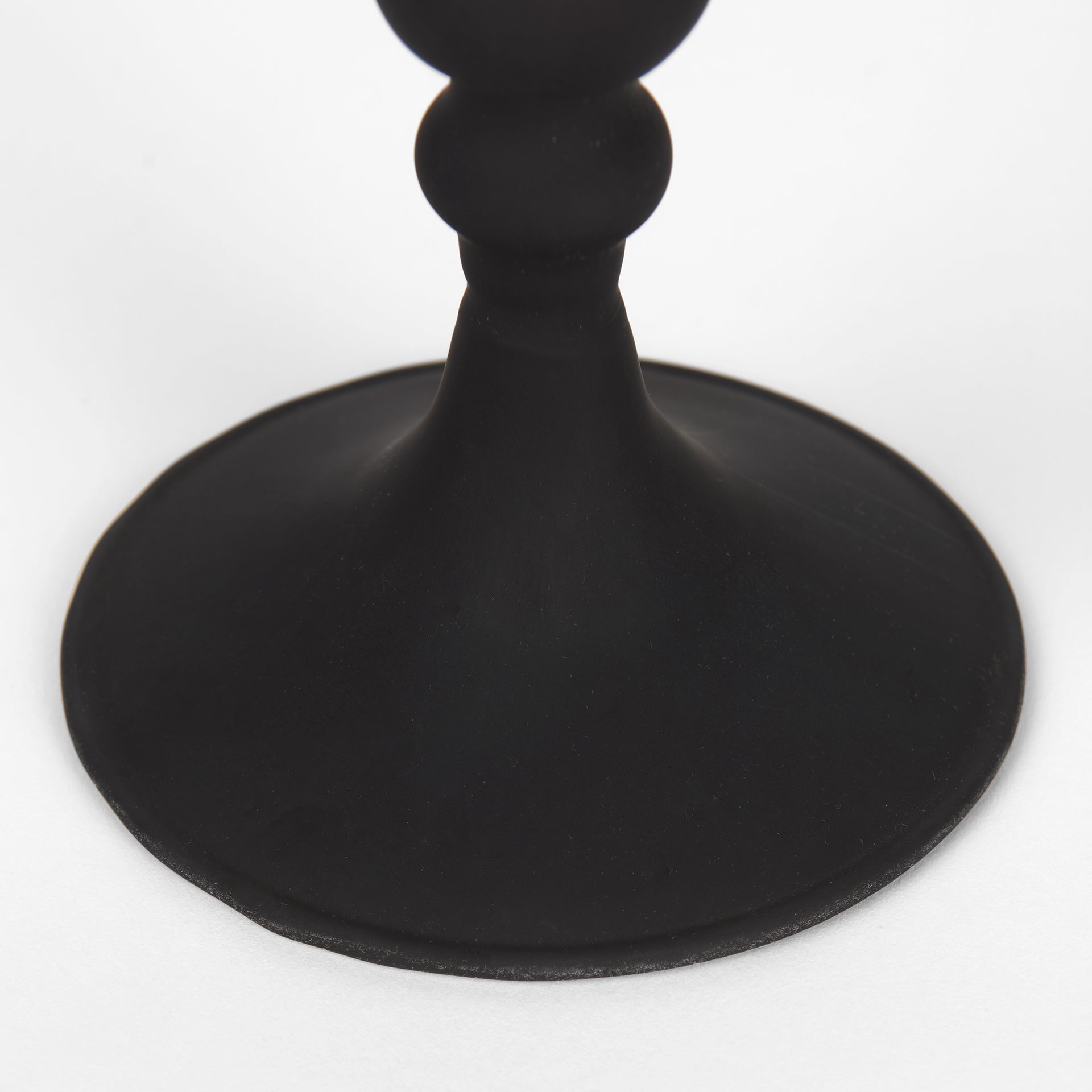 Haute Medium Matte Black Blown Glass Candlestick - Central Designs