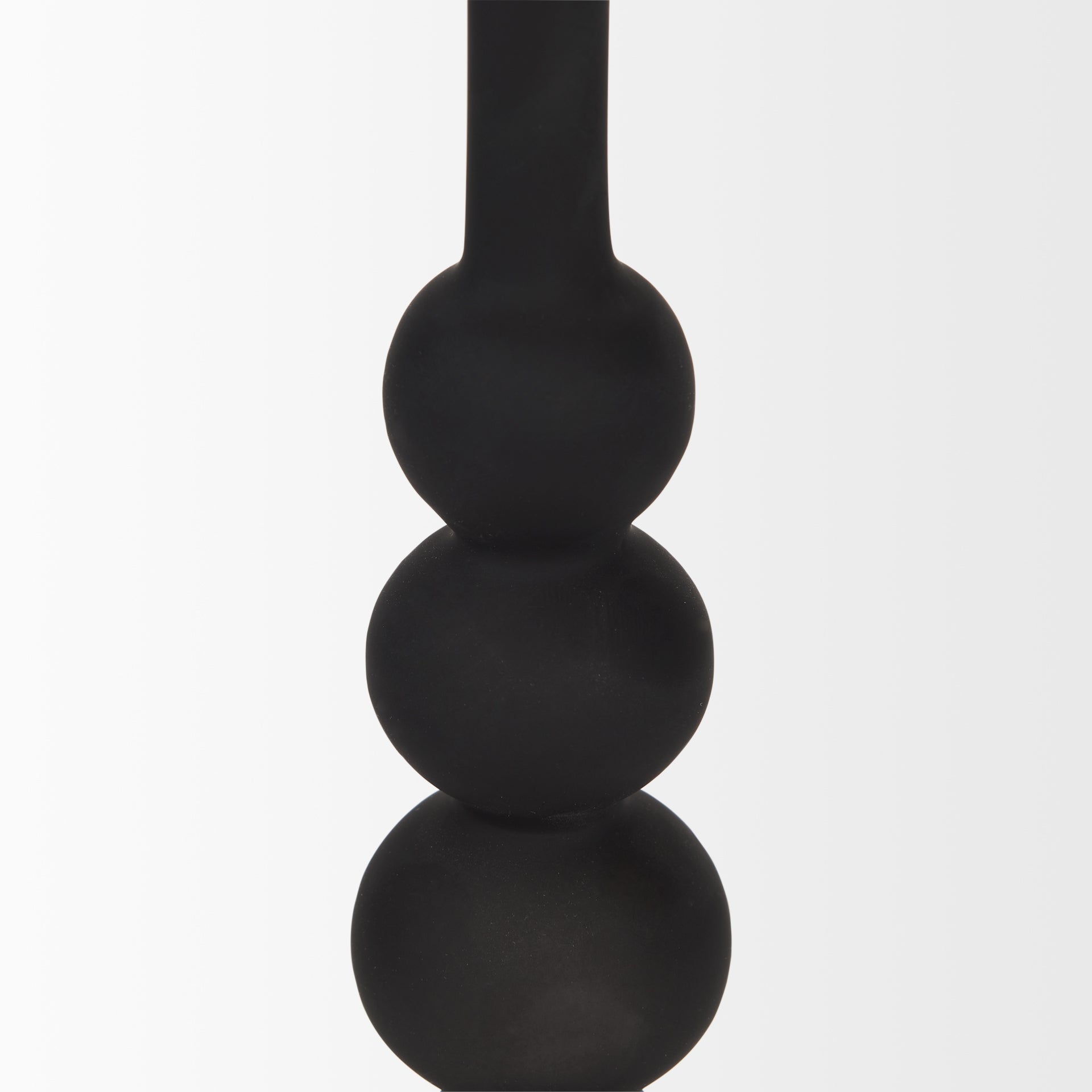 Haute Large Matte Black Blown Glass Candlestick - Central Designs