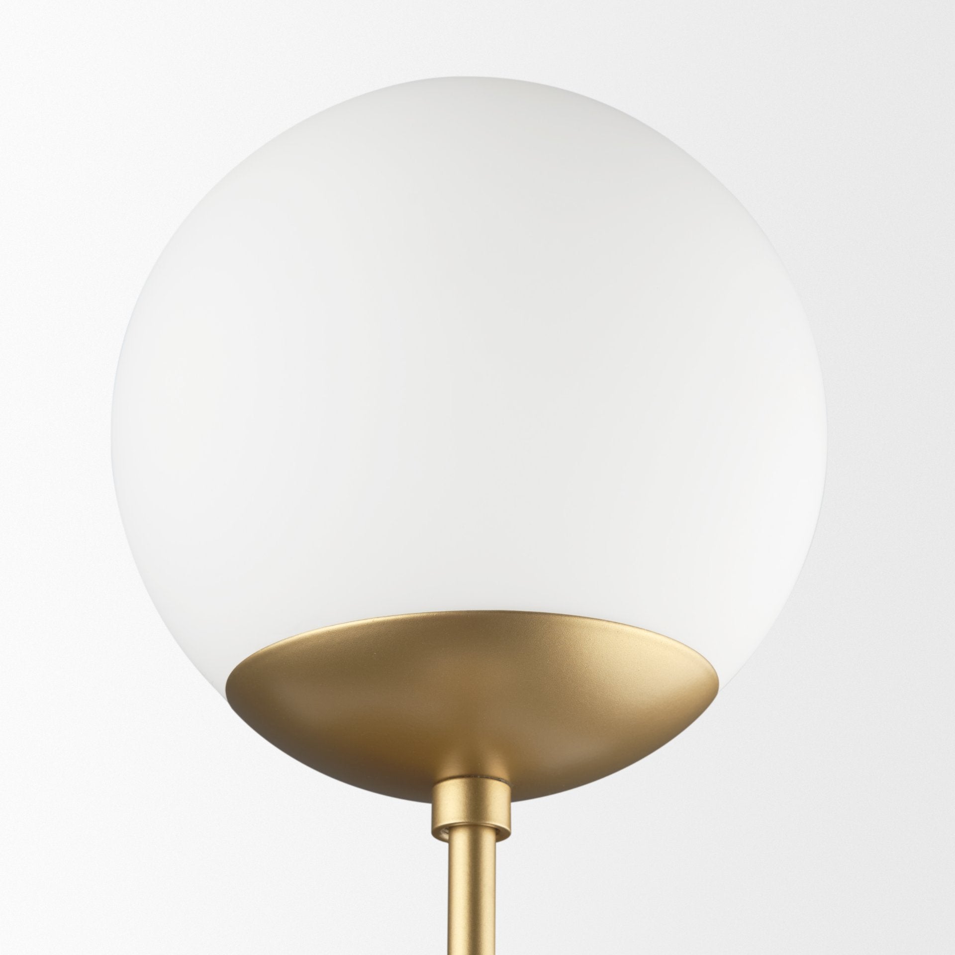 Edie Brushed Gold Metal w/ Frosted Glass Globes 2 - Light Wall Sconce - Central Designs