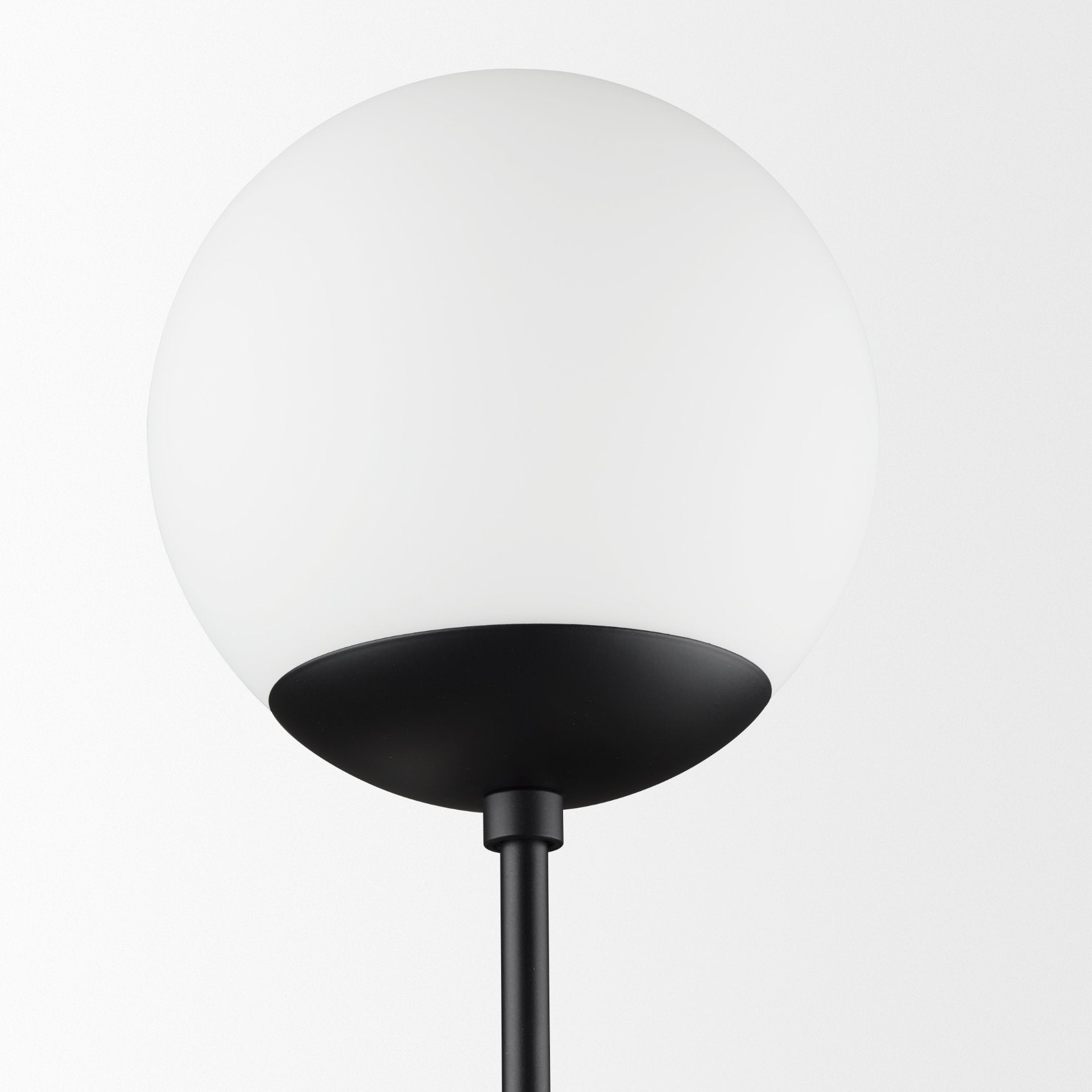 Edie Matte Black Metal w/ Frosted Glass Globes 2 - Light Wall Sconce - Central Designs
