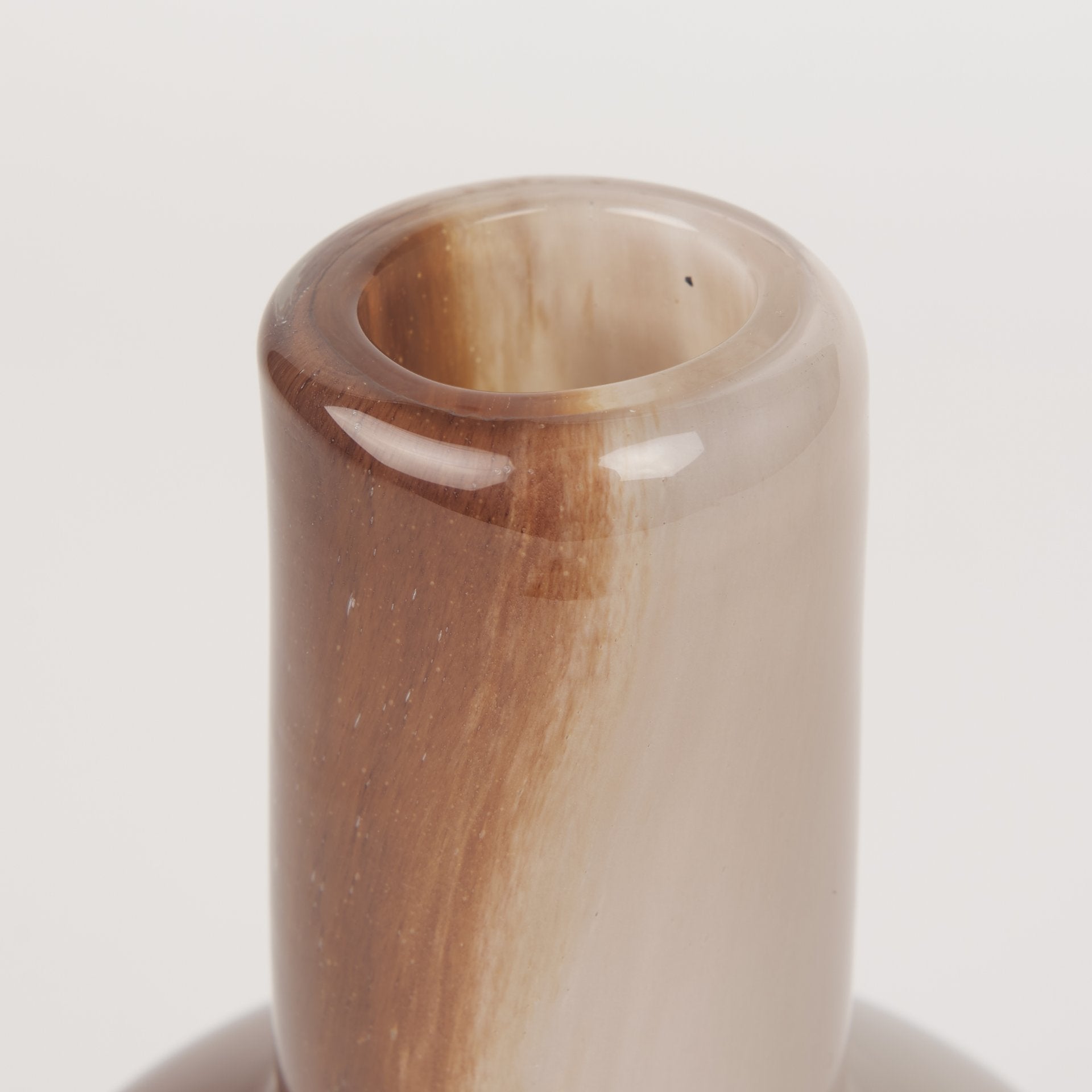 Marans Short Amber Multi - Color Glass Vase - Central Designs
