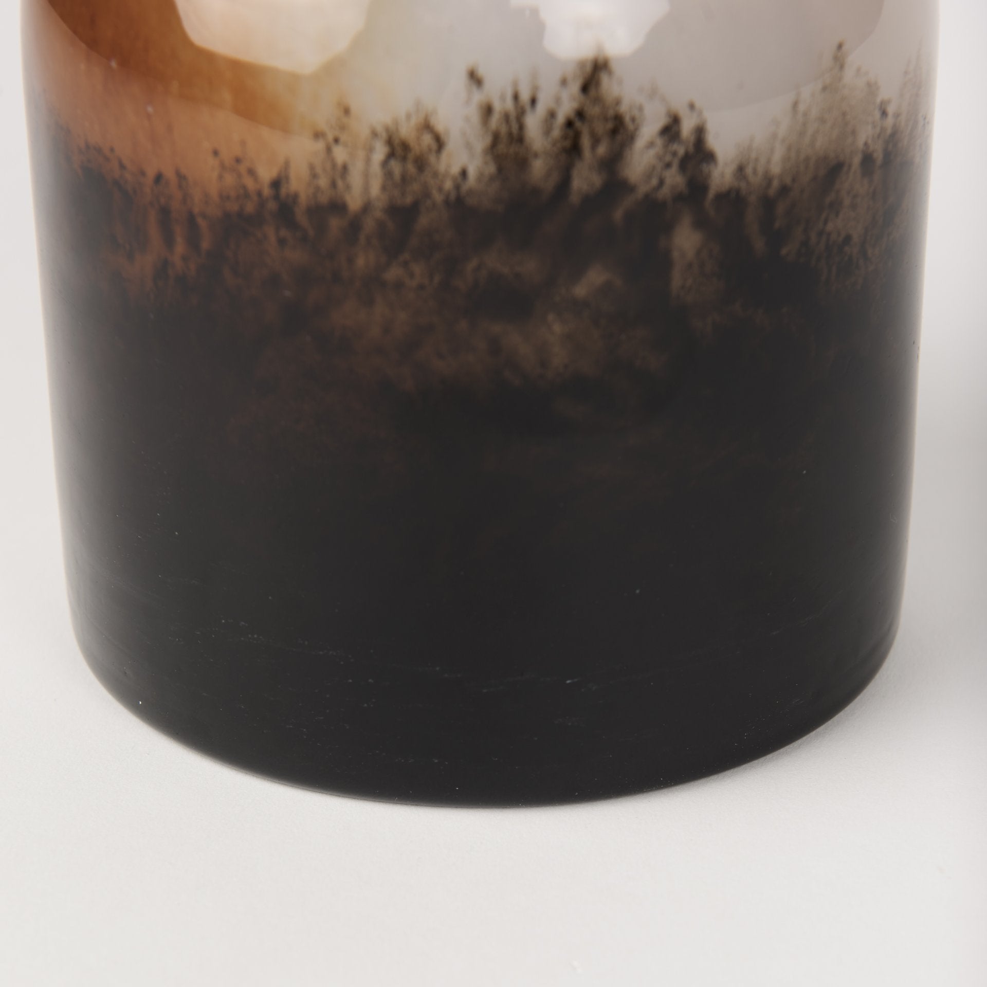 Marans Short Amber Multi - Color Glass Vase - Central Designs